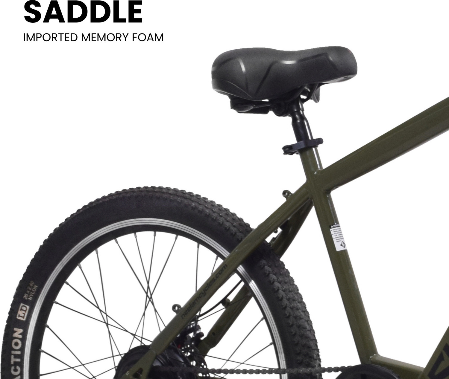 Image of Neelam Shockbuzz-NS3.0-7.8AHArmyGreen 26 inches Single Speed Lithium-ion (Li-ion) Electric Cycle