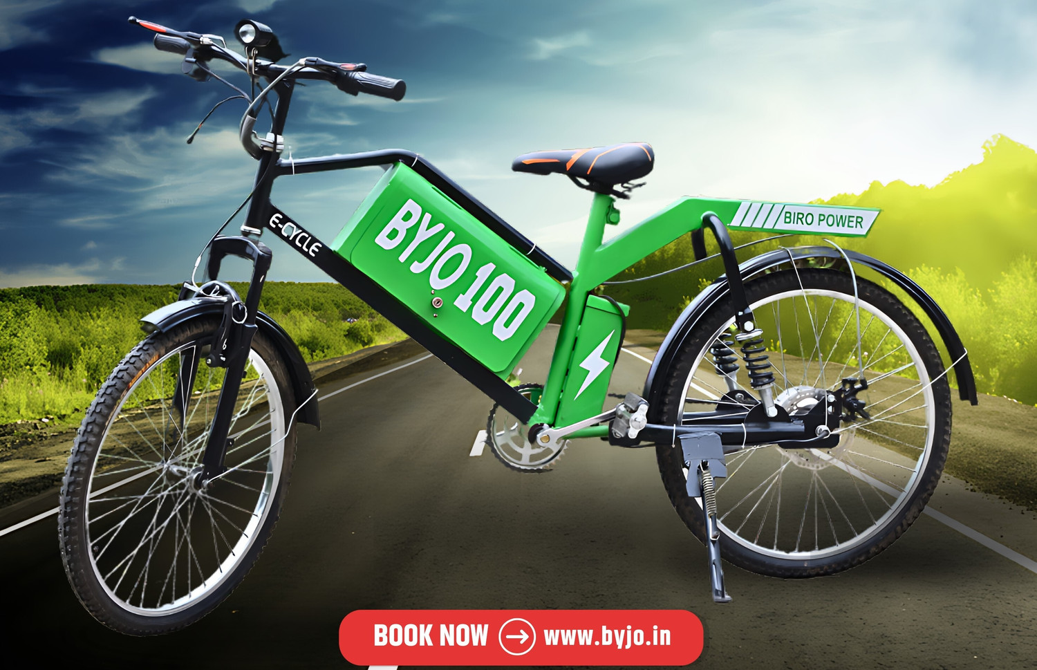Image of BYJO BYJO100 24 inches Single Speed Lithium Iron Phosphate Electric Cycle