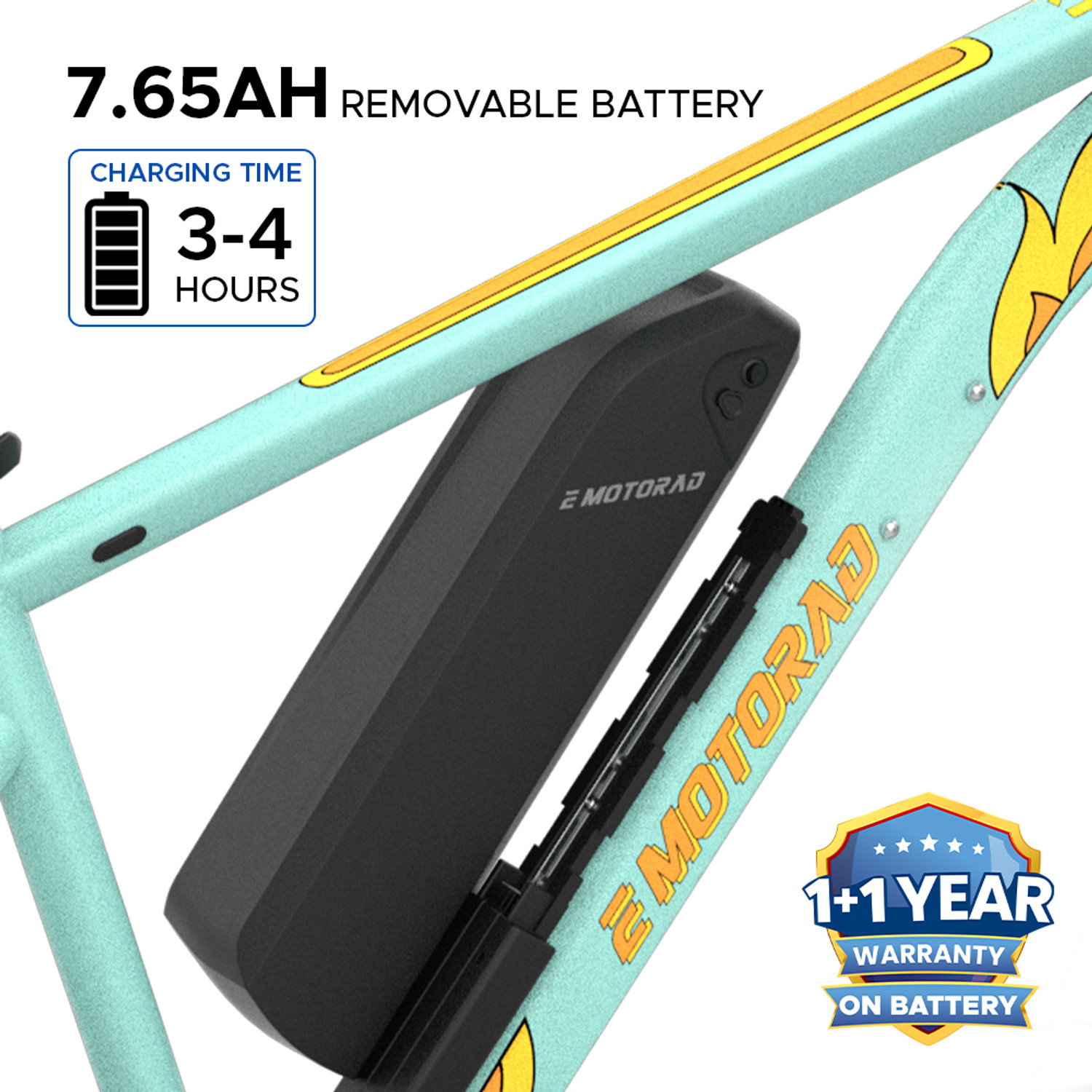 Image of EMotorad X1 Electric cycle Sky Blue 27.5 inches Single Speed Lithium-ion (Li-ion) Electric Cycle