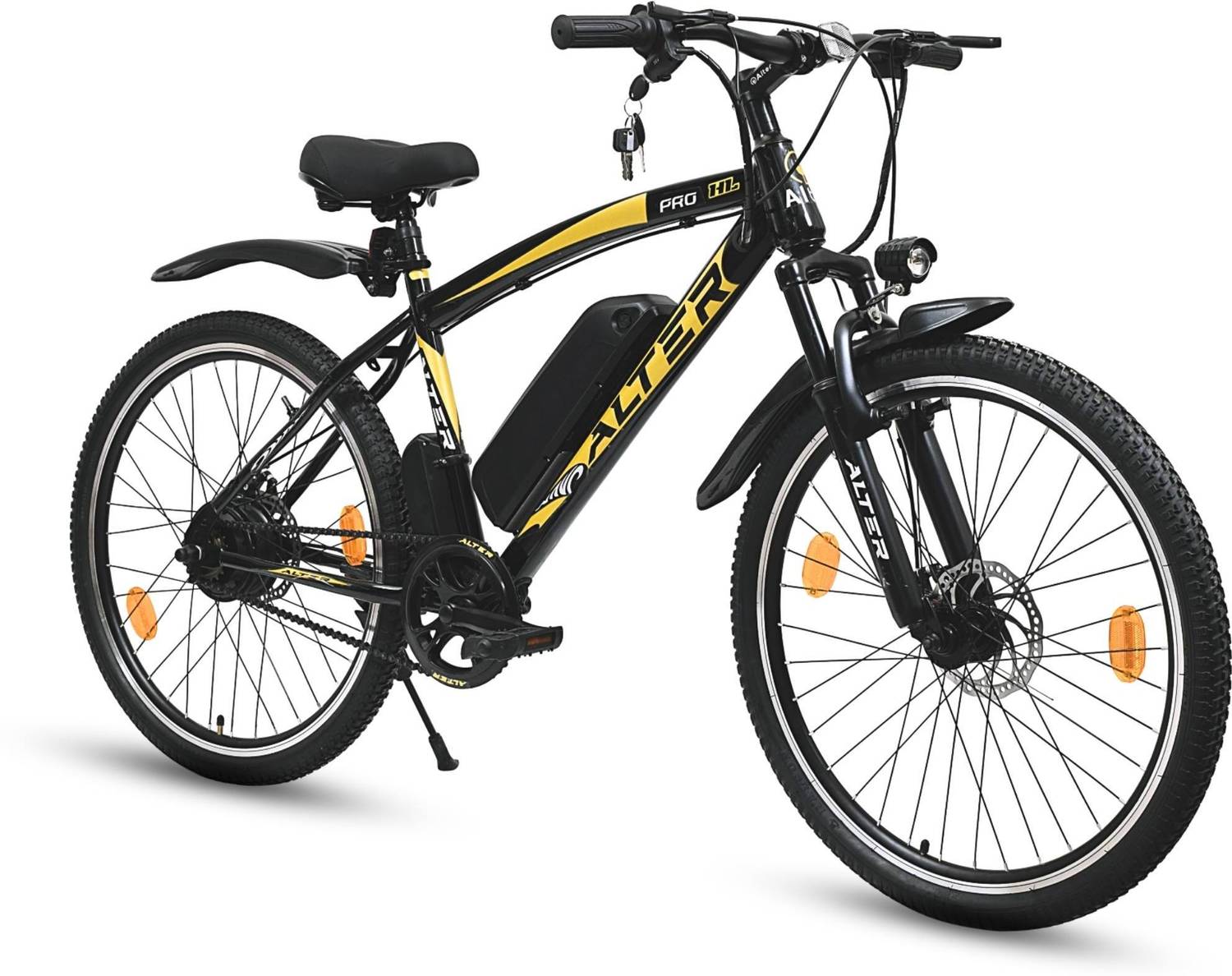 ALTER 26 inch 002SPRO-HL Black & Golden Electric Cycle - Image 2