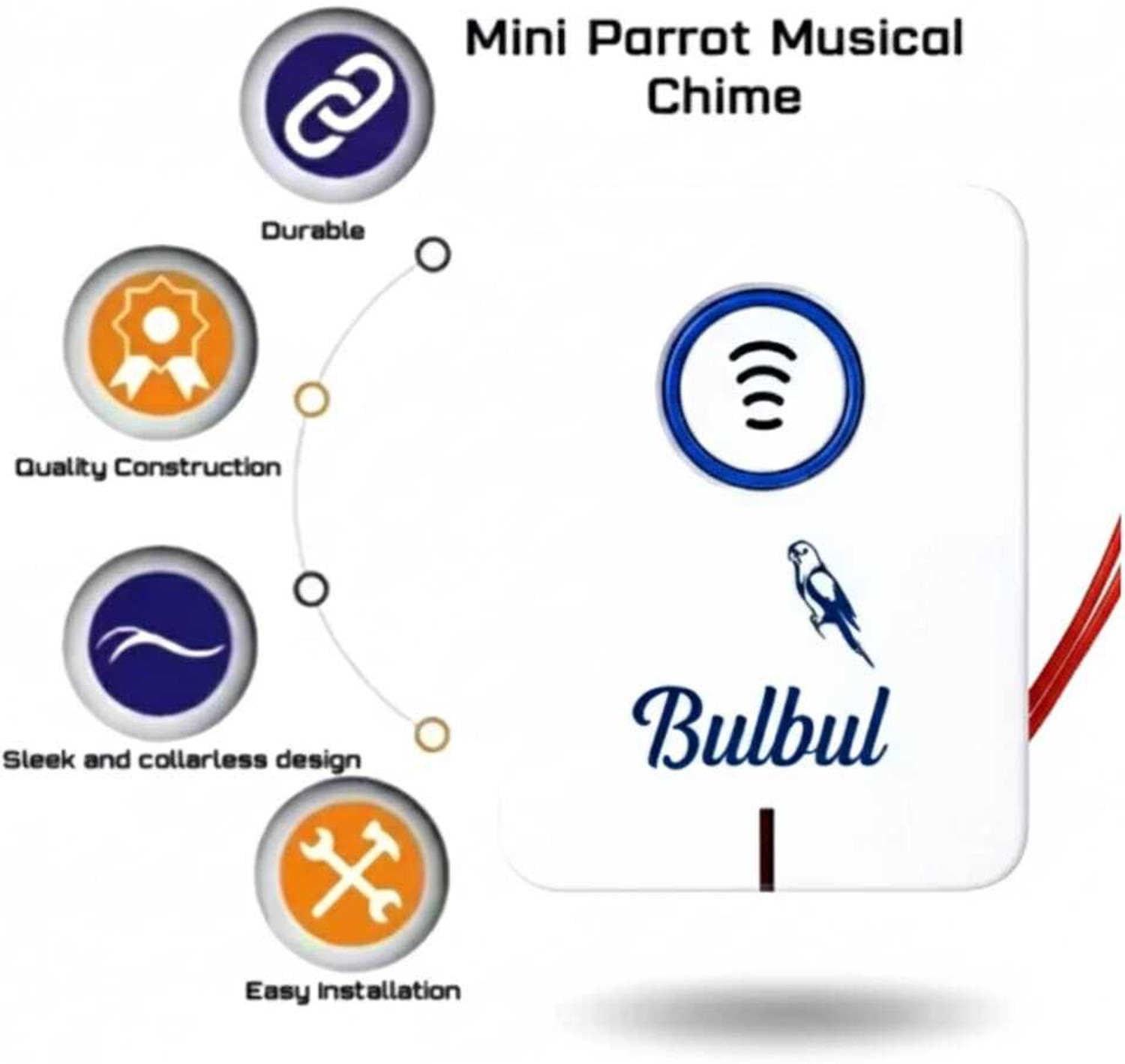 Image of ELTRIXA Bulbul Home Welcome Bell Wired Door Chime