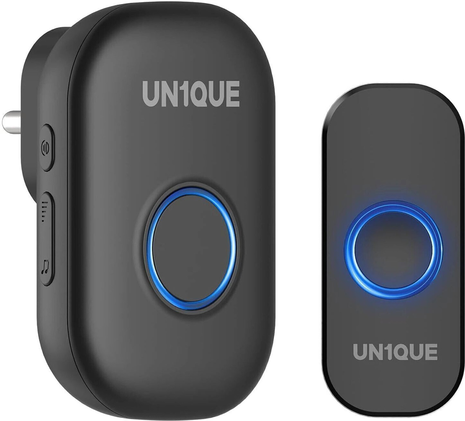Image of UN1QUE Door Chime With LED Light 1000FT Wireless Range, 4 Level Volume Wireless Door Chime