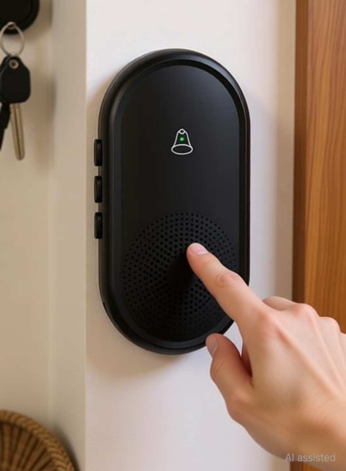 Image of lokza Wireless Doorbell Calling bell For Home office 300M Range 55 Tune 5 Volume Level Wireless Door Chime