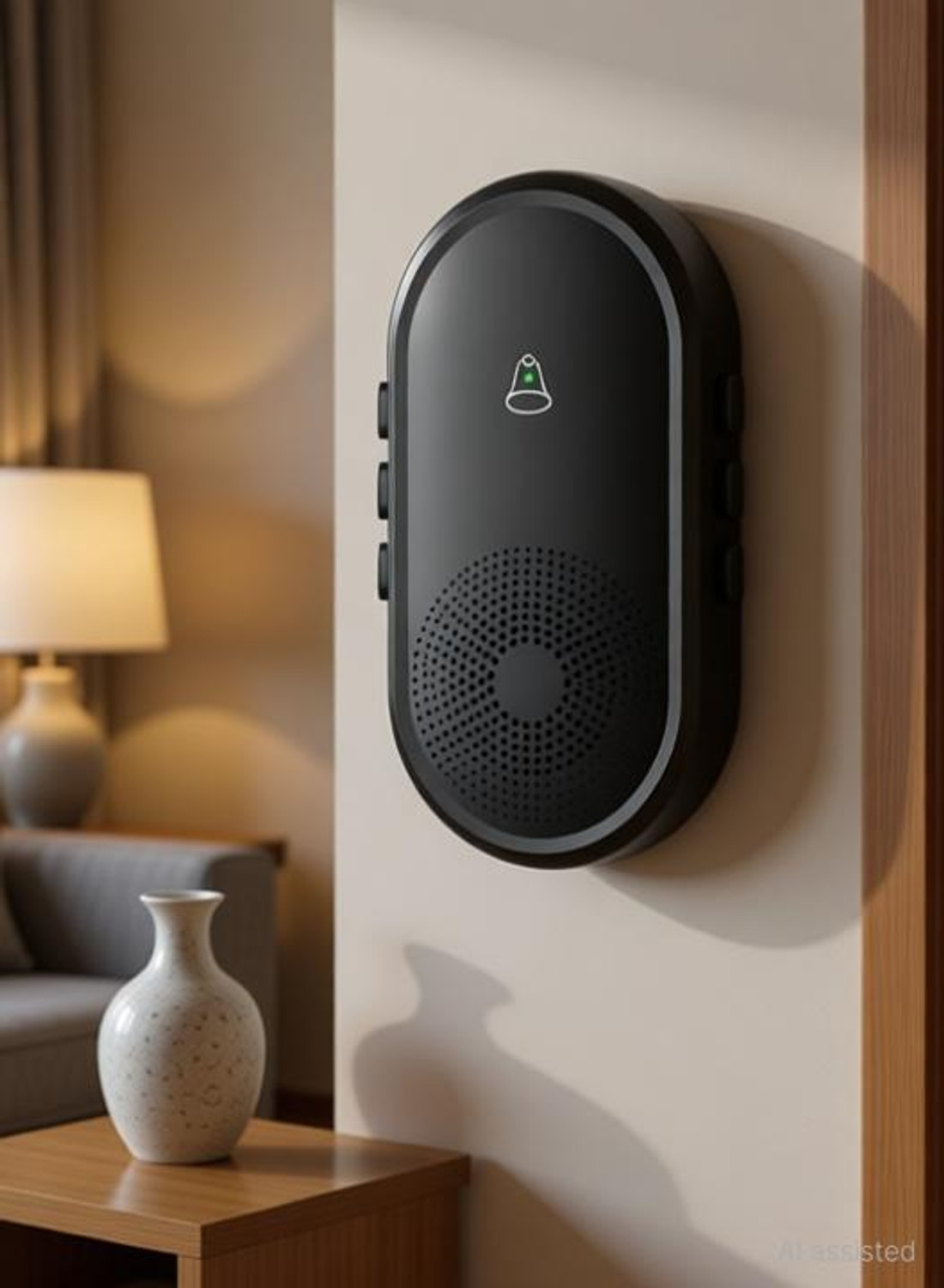Image of lokza Wireless Doorbell Calling bell For Home office 300M Range 55 Tune 5 Volume Level Wireless Door Chime