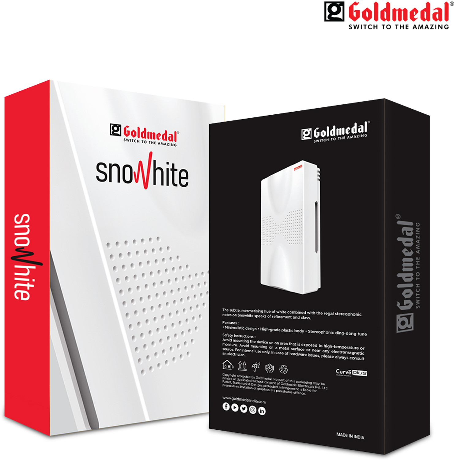 Image of Goldmedal SNOWHITE DING DONG BELL Wired Door Chime