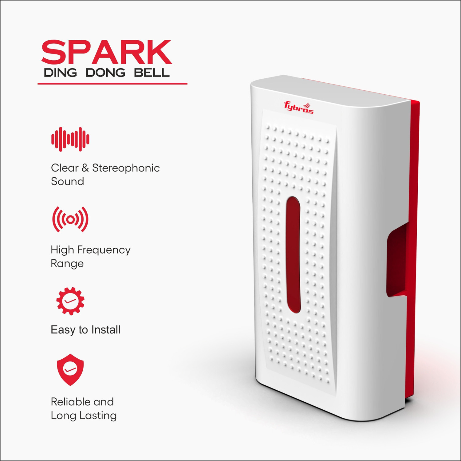 Image of Fybros Ding Dong Office Doorbell | Wired Door Chime