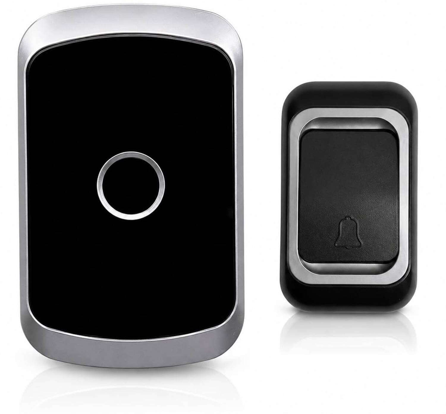 MCBAZEL Black Wireless Doorbell Kit Convenient Home Office Visitor Notification Wireless Door Chime