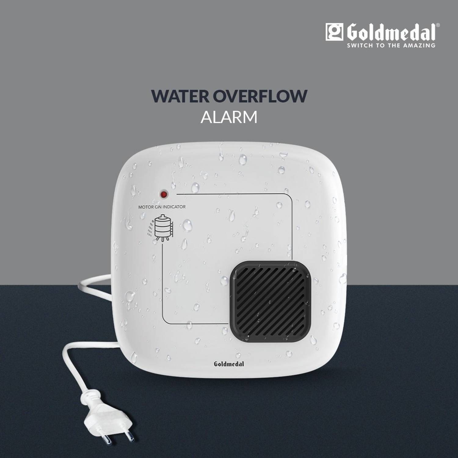 Goldmedal Liquid Water Alarm Bell - White Wired Door Chime