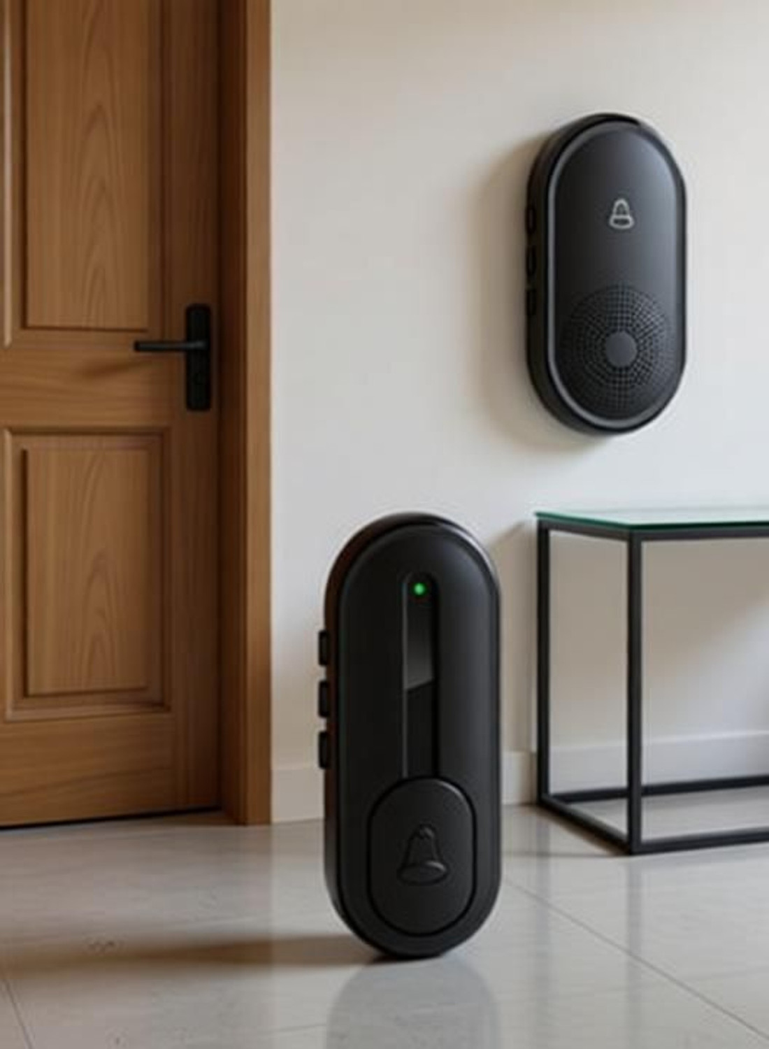 Image of lokza Wireless Doorbell Calling bell For Home office 300M Range 55 Tune 5 Volume Level Wireless Door Chime
