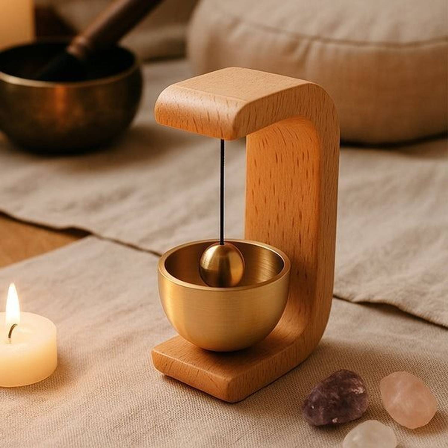 bellです DeoDap Premium Desktop Zen Meditation Bell | Japanese-Style Zen