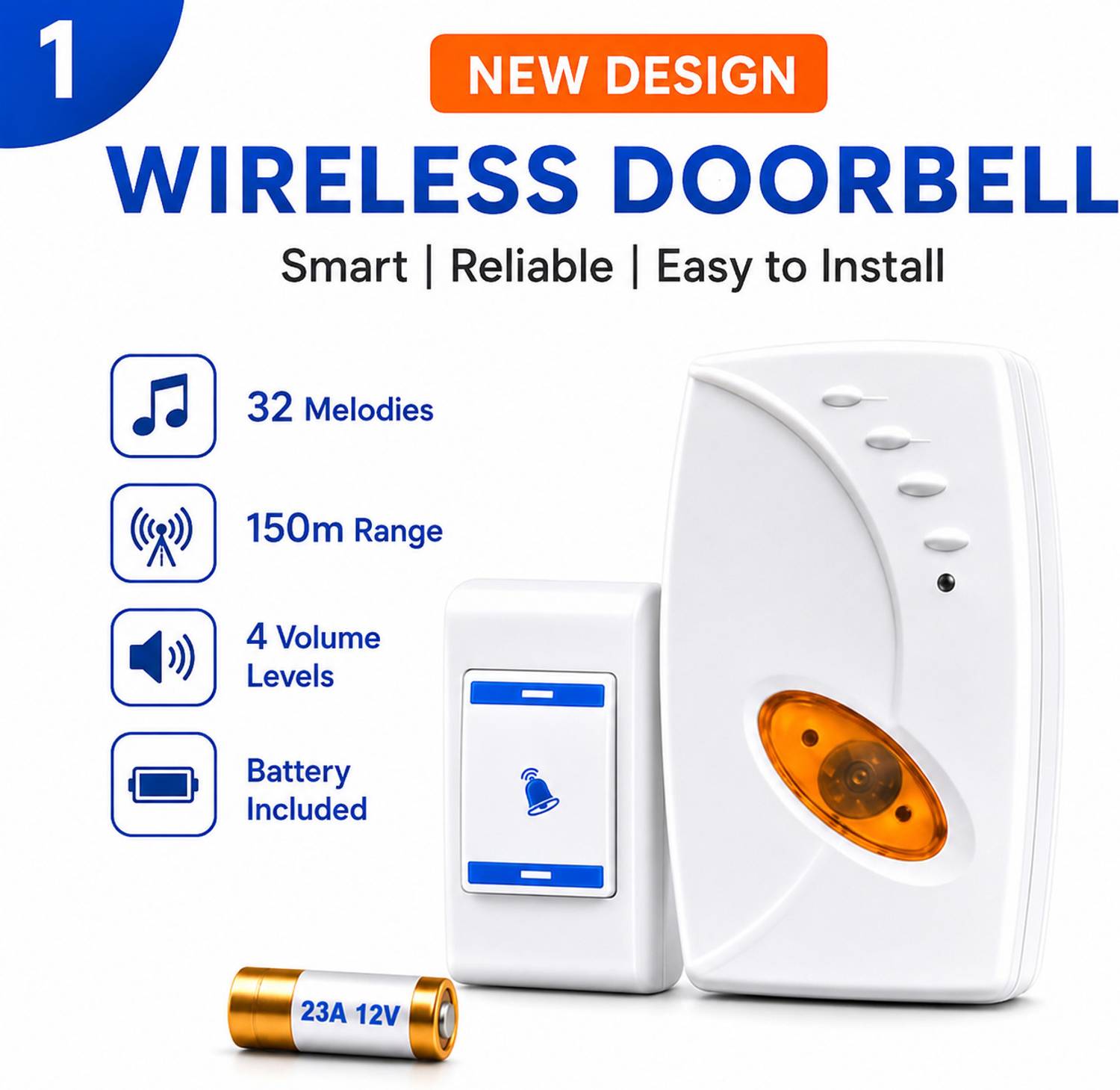 SAINETICS TECH Wireless Door Chime