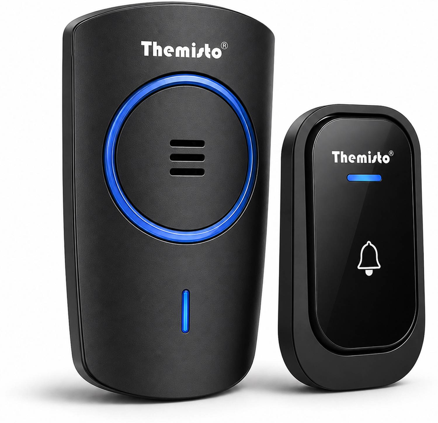 Themisto TH-DB20| 60M Range| IP44 Waterproof Transmitter| 45 Melodies| 4 Volume Levels| Wireless Door Chime