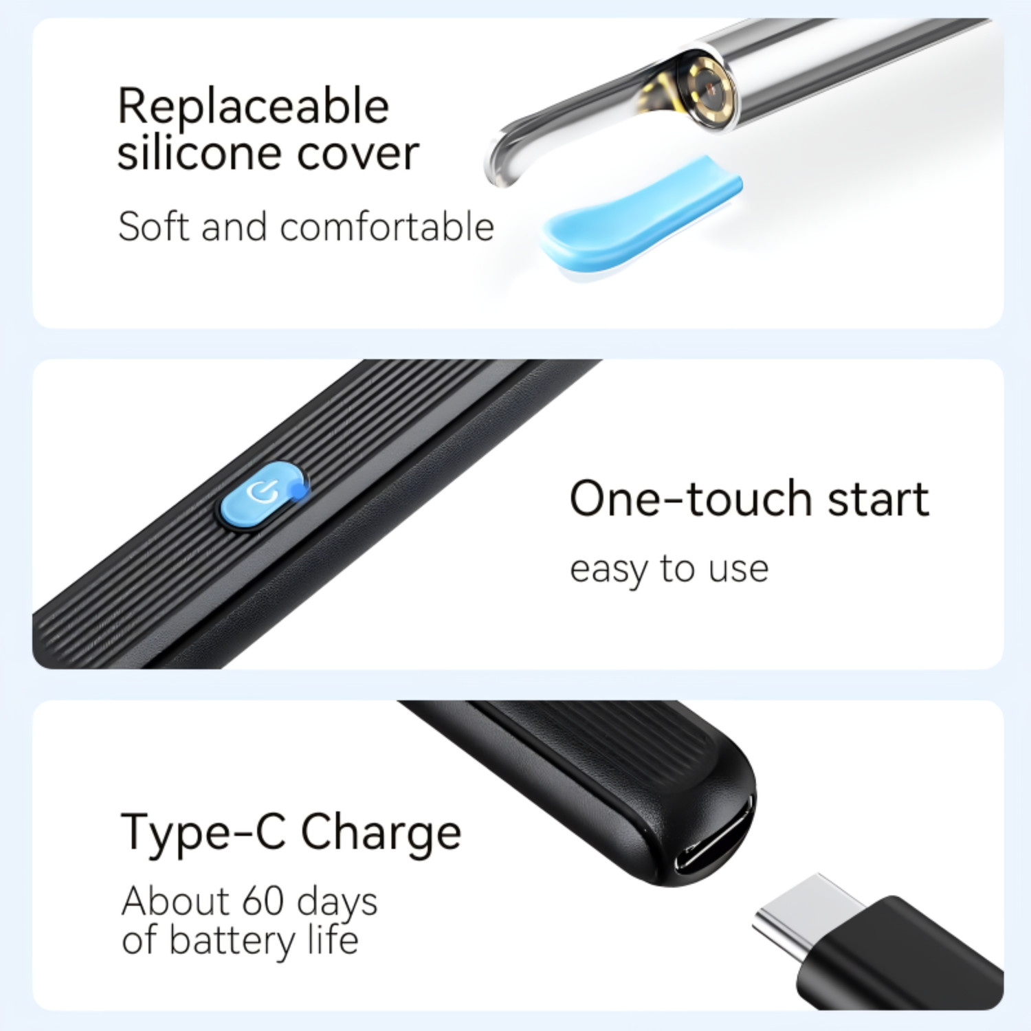 Image of Accutrust Smart Visual Ear Cleaner with HD Camera, 360 View, Reusable Silicone Tips Electric Ear Cleaner