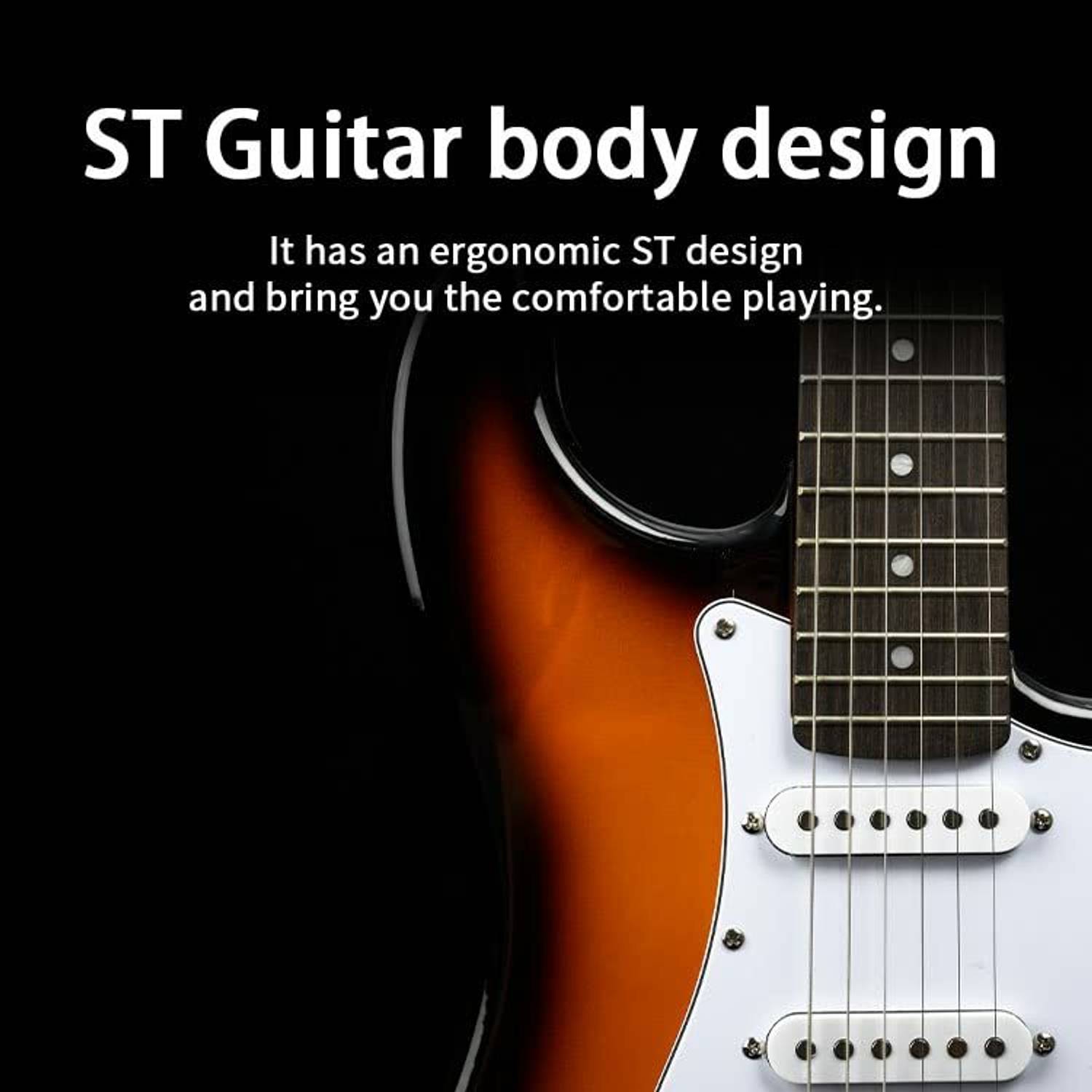 BLUEBERRY R-701-BLACK Maple Solid Body Electric Guitar - Image 3
