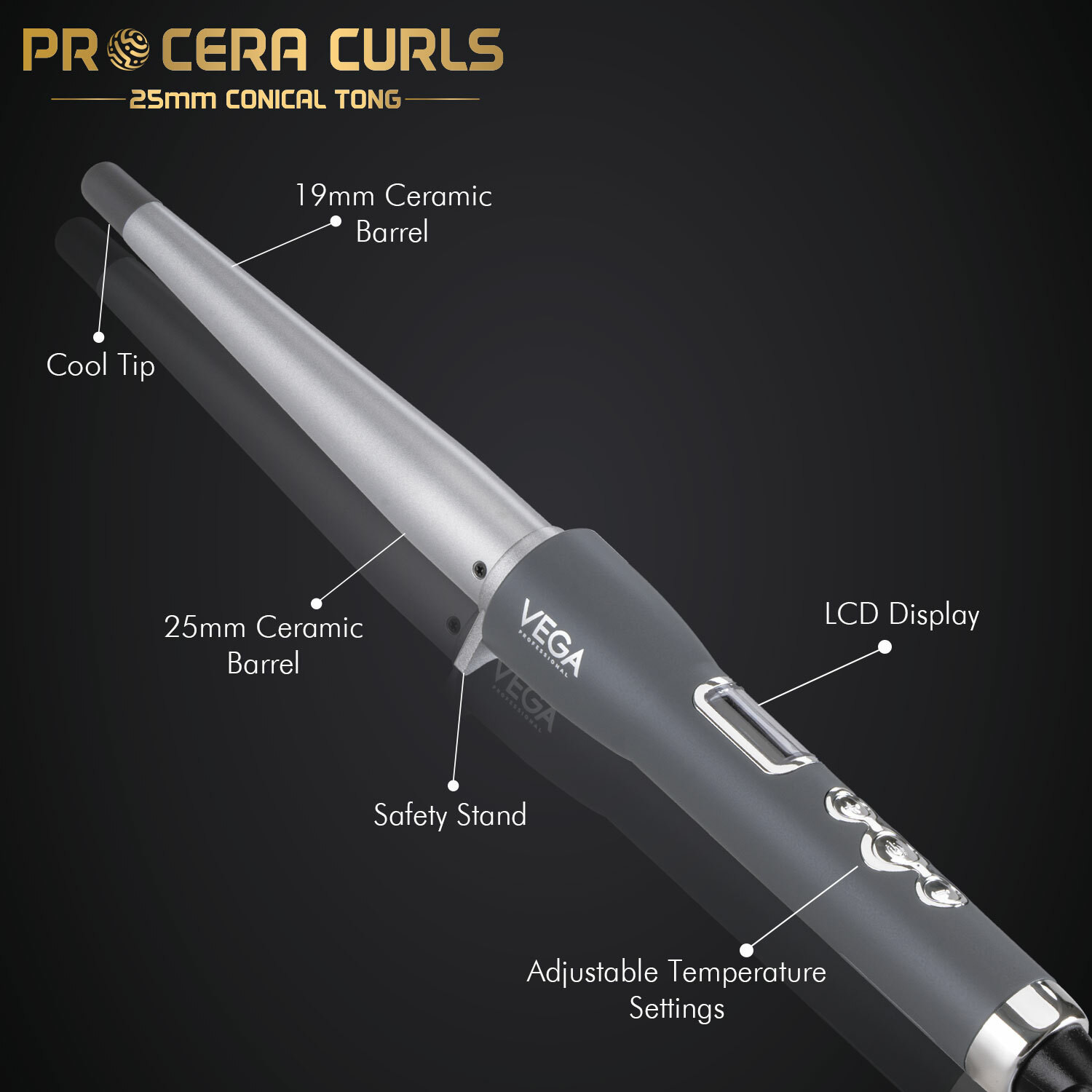 Image of Vega Professional VPMCT-08 Electric Hair Curler