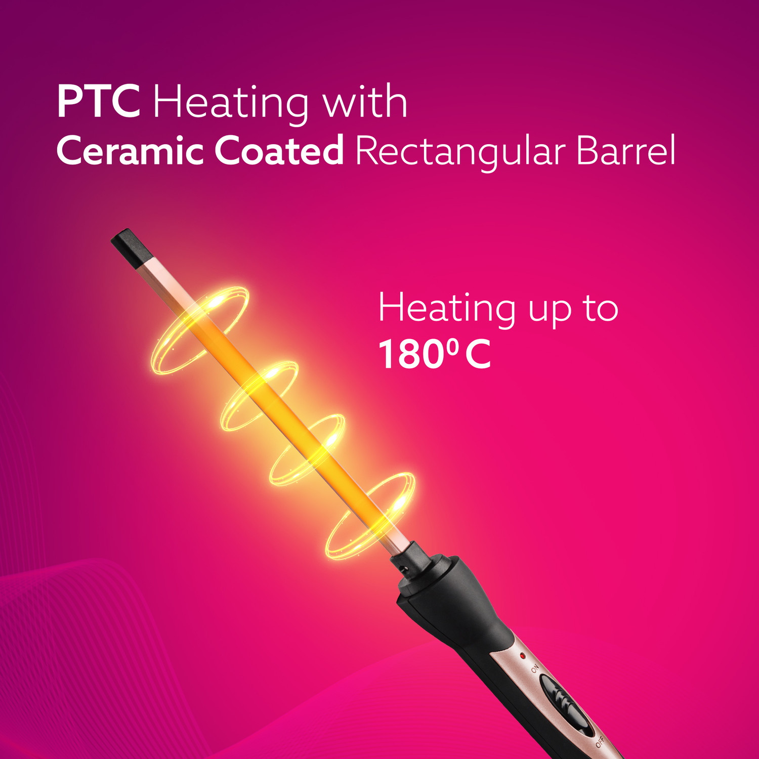 Image of AGARO Hair Curler With 7 MM Barrel, Rod, Tong, Chopstick Rectangular Electric Hair Curler