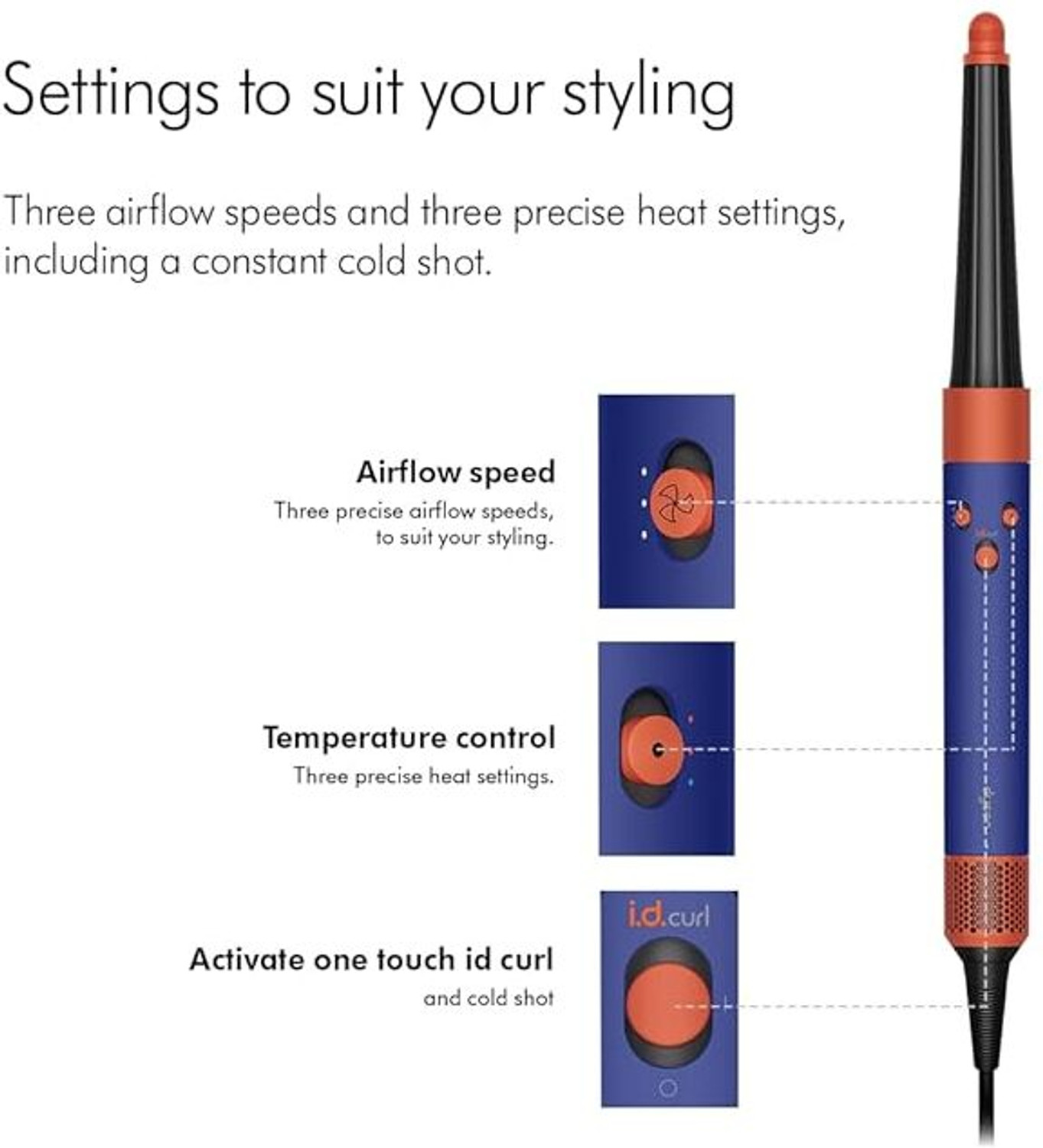 Image of Dyson Airwrap i.d. multi-hair styler|Personalize Curl Sequence|No Heat Damage Electric Hair Styler