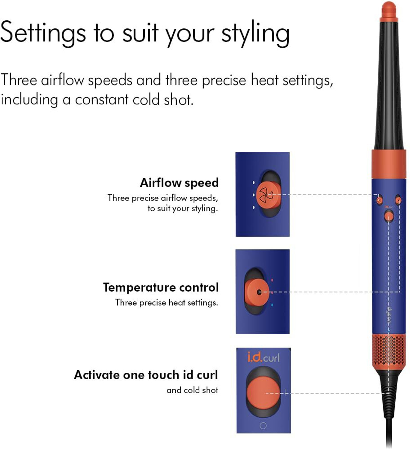 Image of Dyson Airwrap i.d. multi-hair styler|Personalize Curl Sequence|No Heat Damage Electric Hair Styler
