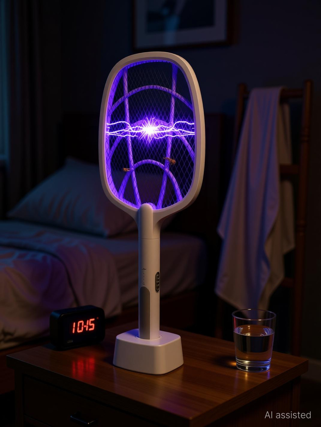 Image of Dwiti Enterprise 2 in 1 UV Light Mosquito Racket Bat , Rechargeable, Electric Insect Killer Electric Insect Killer Indoor, Outdoor
