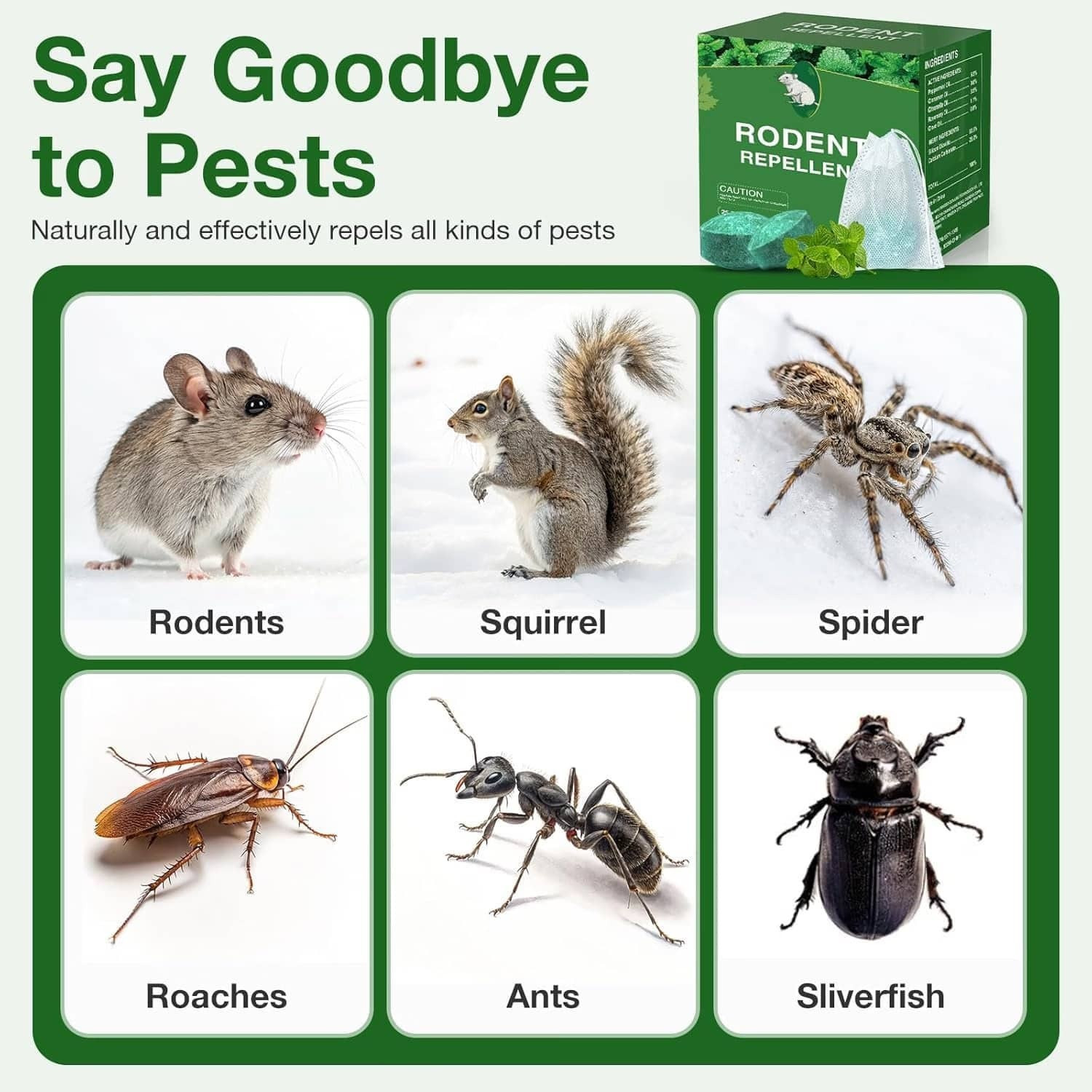 Image of DENFY VSHLOM RAT RODENT MOUSE REPELLENT TABLETS PACK OF 10 Electric Insect Killer Indoor, Outdoor