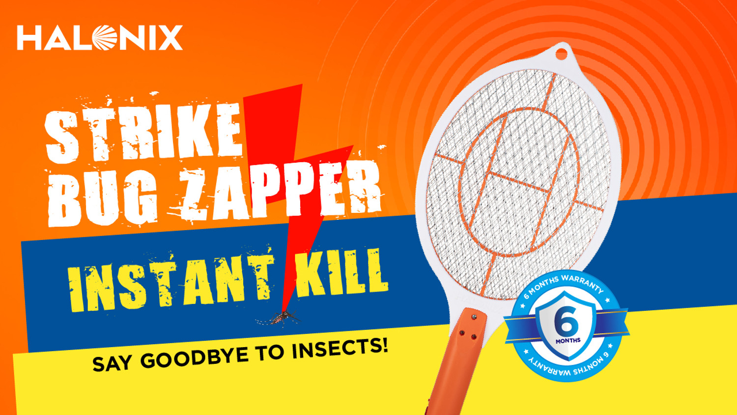 Image of HALONIX STRIKE BUG ZAPPER BLUE Electric Insect Killer Indoor, Outdoor