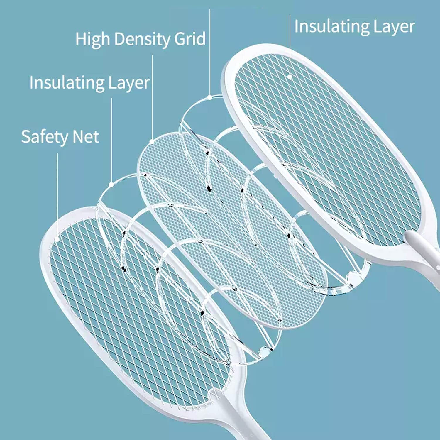 Image of STELIVO Rechargeable Mosquito Killer Racket Bat Electric Insect Killer Indoor, Outdoor