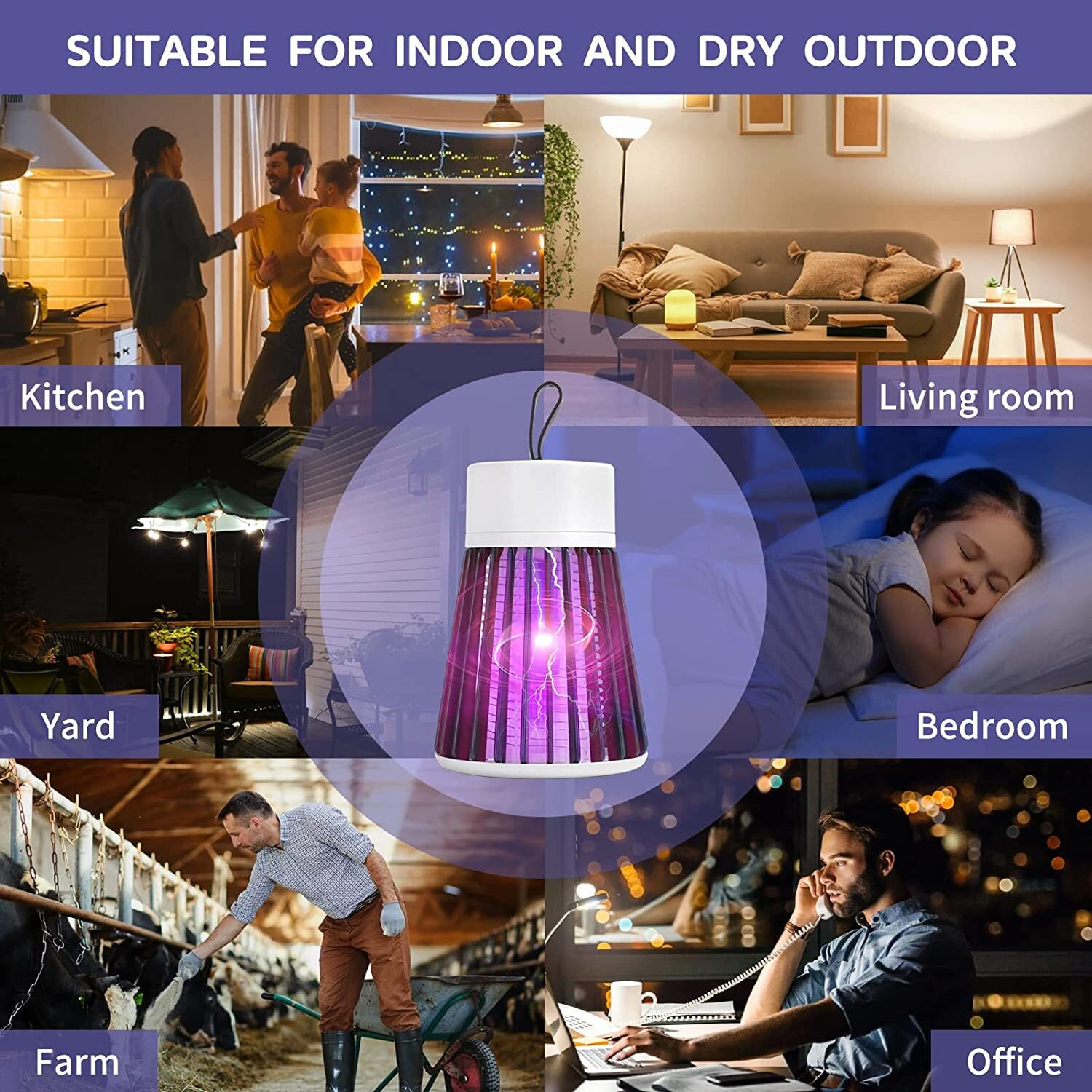 Image of Keekos Electric Mosquito Fly Zappers /Killer-Insect Attractant Trap Powerful Bug Zapper Electric Insect Killer Indoor, Outdoor