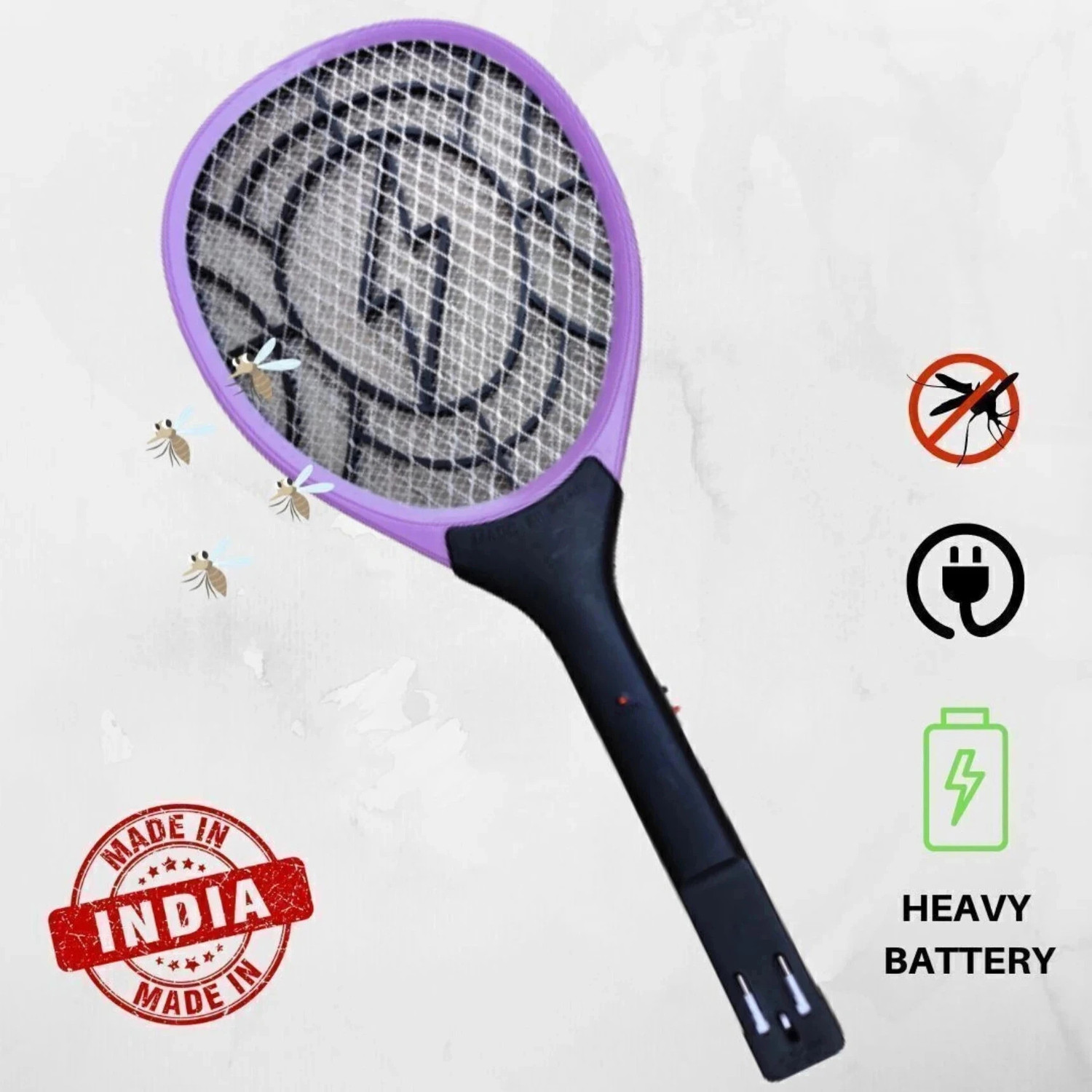 Image of RAJREKHA Heavy Duty Mosquito Killer Bat + Charging Cable of Racket Electric Insect Killer Electric Insect Killer Indoor