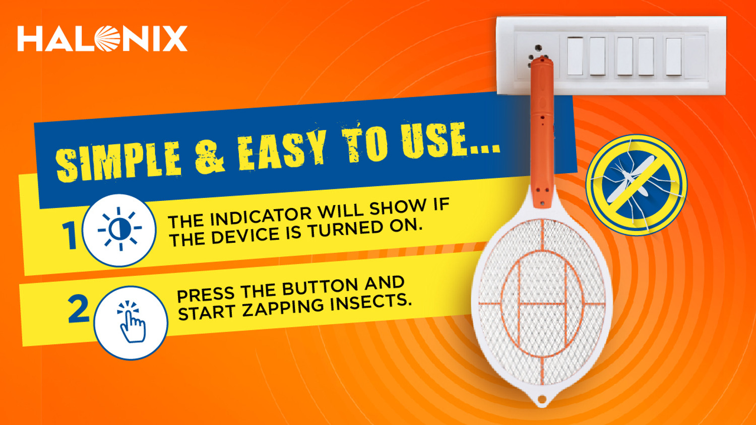 Image of HALONIX STRIKE BUG ZAPPER BLUE Electric Insect Killer Indoor, Outdoor