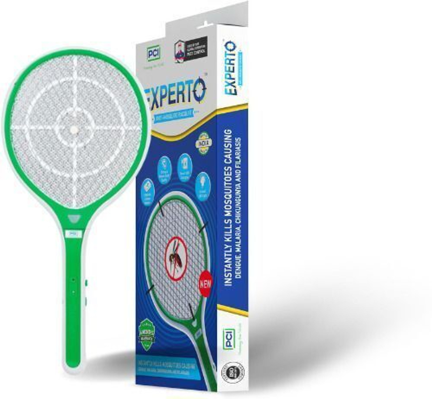 Image of HiCare EXPERTO Anti Mosquito Bat | 1200 mAh Rechargeable Lithium-ion Battery Electric Insect Killer Indoor, Outdoor