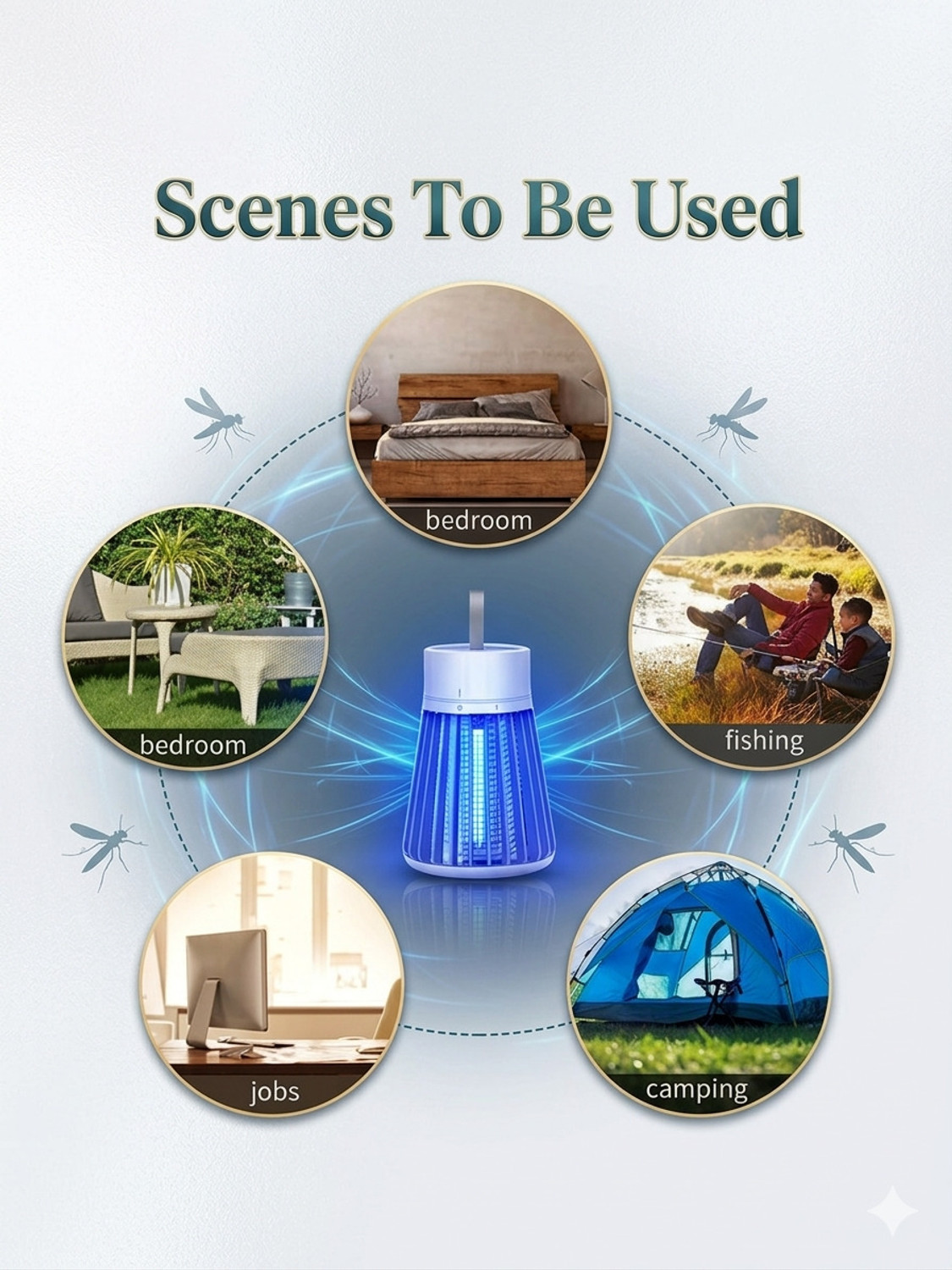 Image of RYTKSTORES Eco-Friendly USB Rechargeable Electric Mosquito Killer Lamp Electric Insect Killer Indoor, Outdoor