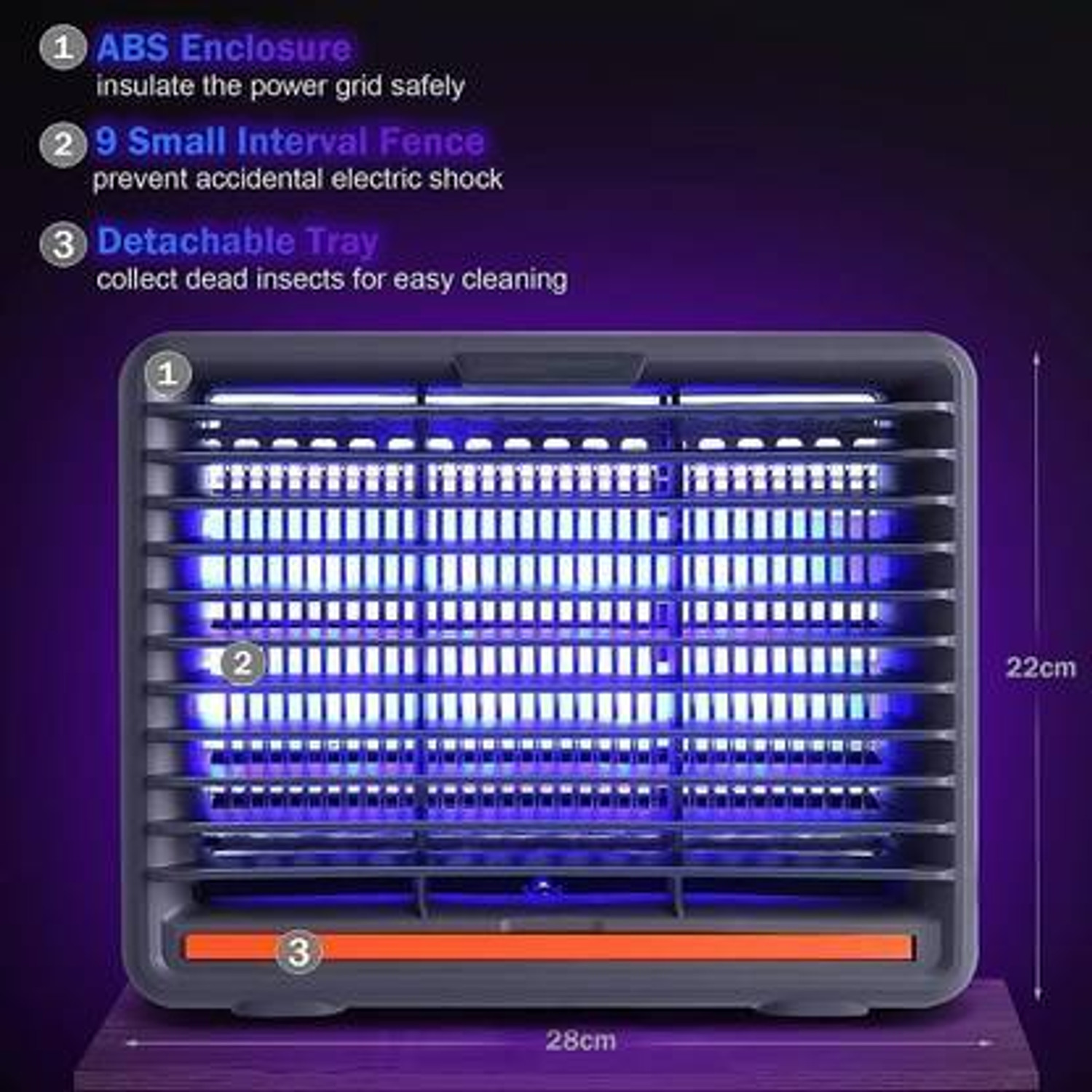 Image of Tazomi Fly Insect Killer Machine, Insect Bug Zapper,Fly Catcher & Trap Killer LED-Lamp Electric Insect Killer Indoor, Outdoor