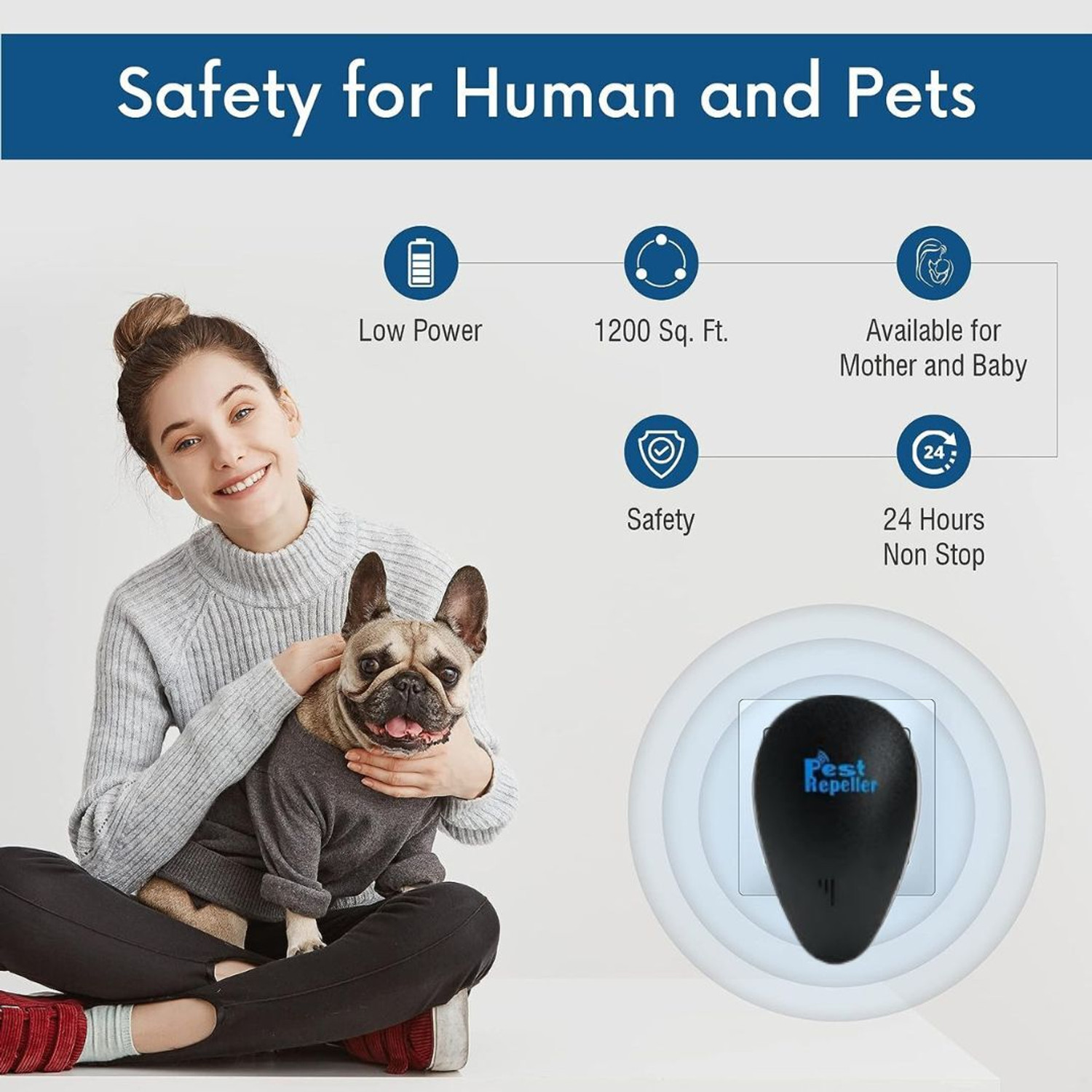 Image of Pest Repel Ultrasonic Insect Killer Machine | Safe Pest Control | Mosquito Electric Insect Killer Indoor, Outdoor