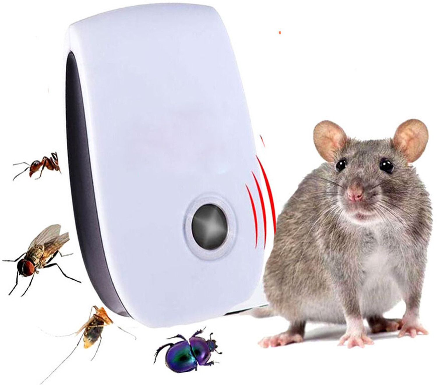 Image of Fgkjnm Ultrasonic Insect Pest Control Pest Repeller Save From Mics,Rats,Flies,Lizards Electric Insect Killer Indoor