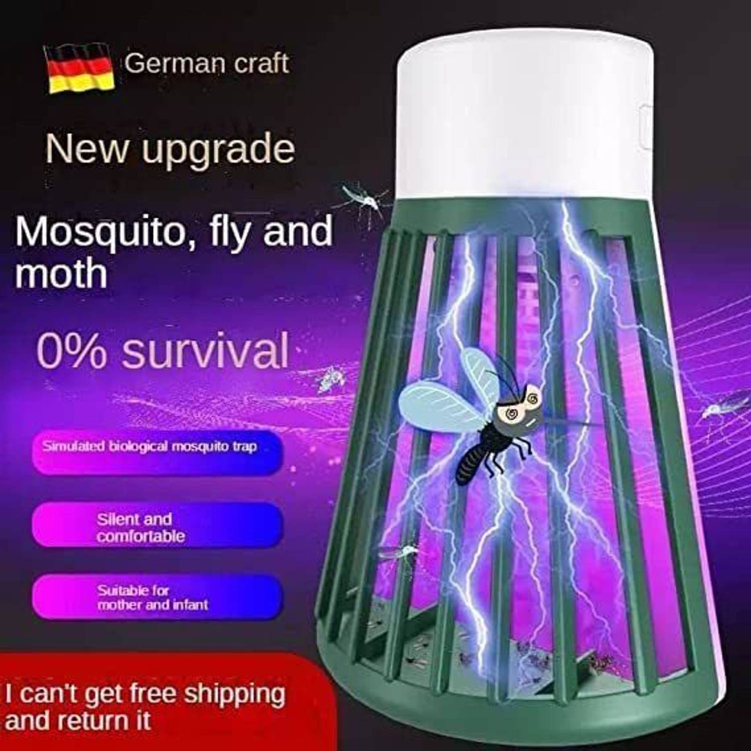 AARADHYAM 100% safe LED Mosquito Killer Machine Trap Lamp Screen Protector Mosquito lamp Electric Insect Killer Indoor
