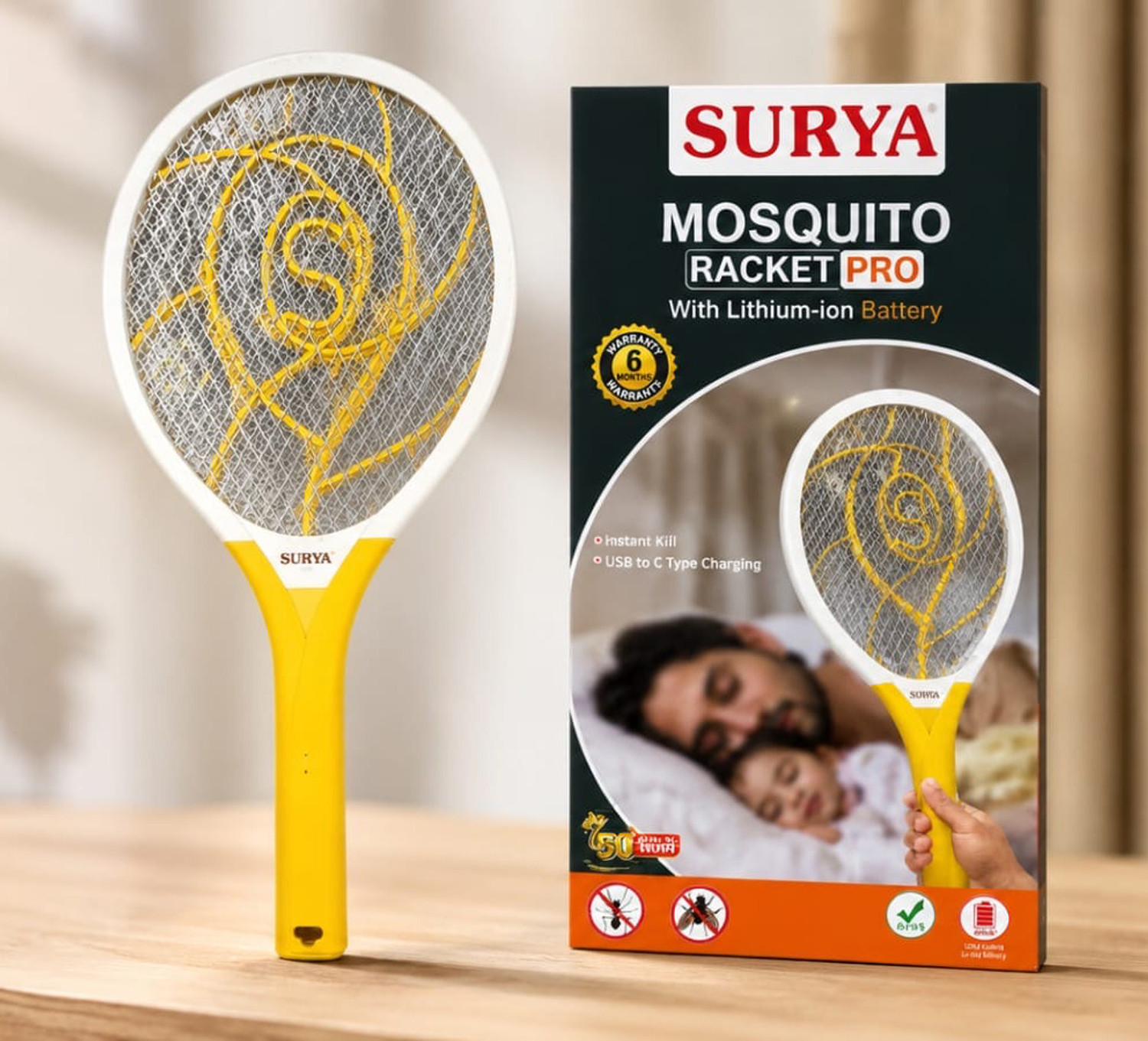 Image of surya roshi Racket Pro Electric Insect Killer Outdoor, Indoor