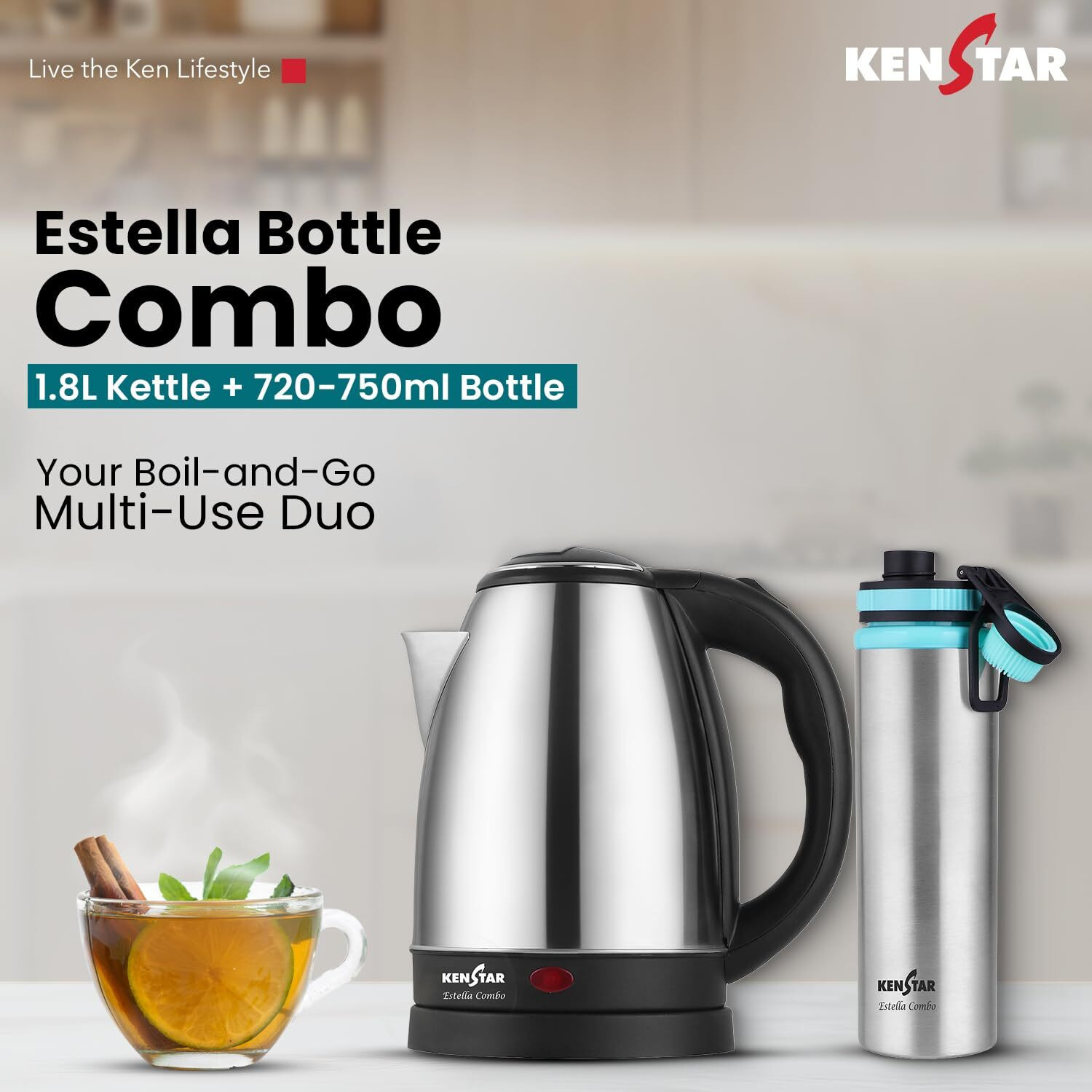 Image of Kenstar ESTELLA COMBO 1.8 Electric Kettle