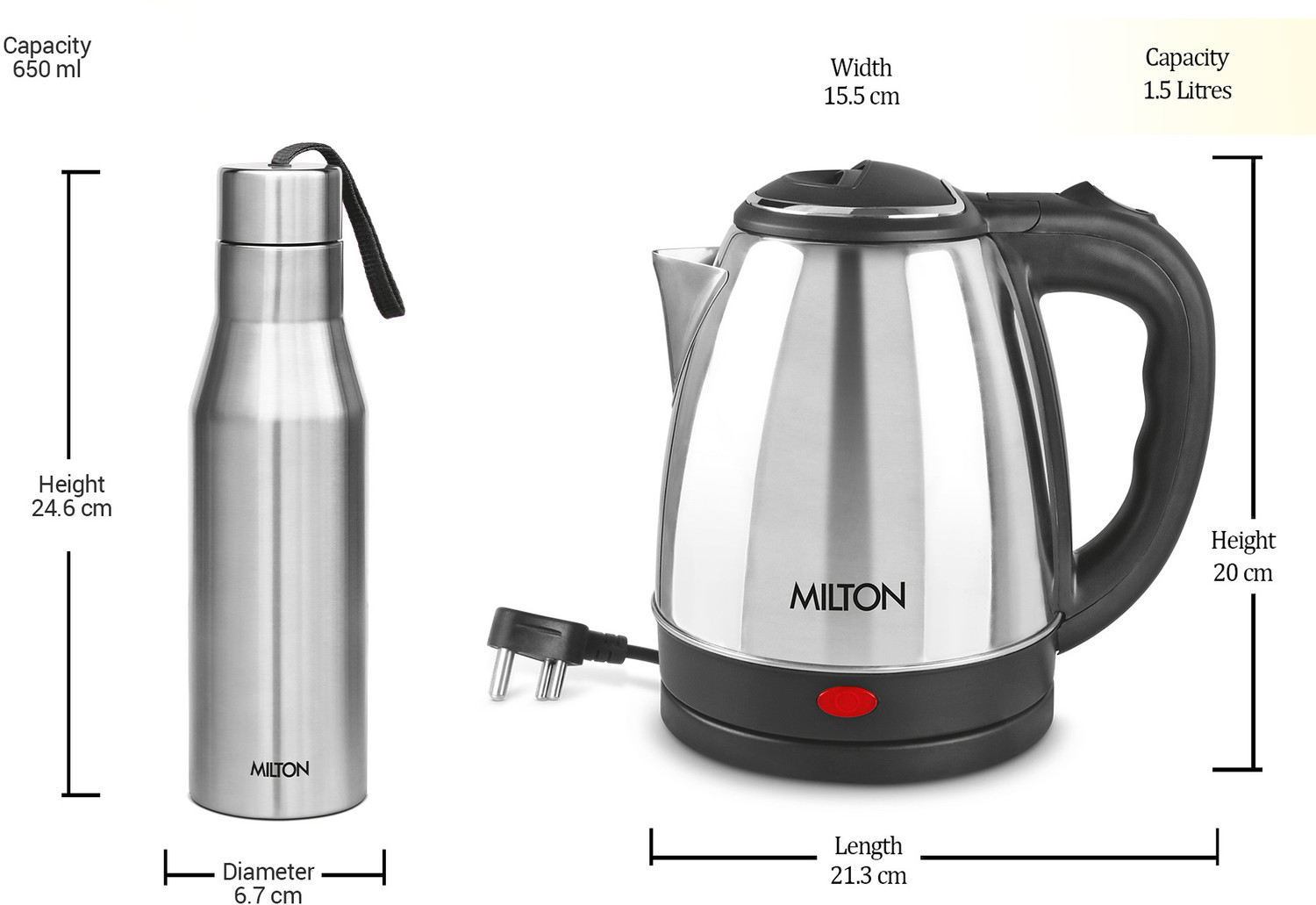 Image of MILTON GO ELE KETTLE 1500+SUPER 750 Bottle Beverage Maker