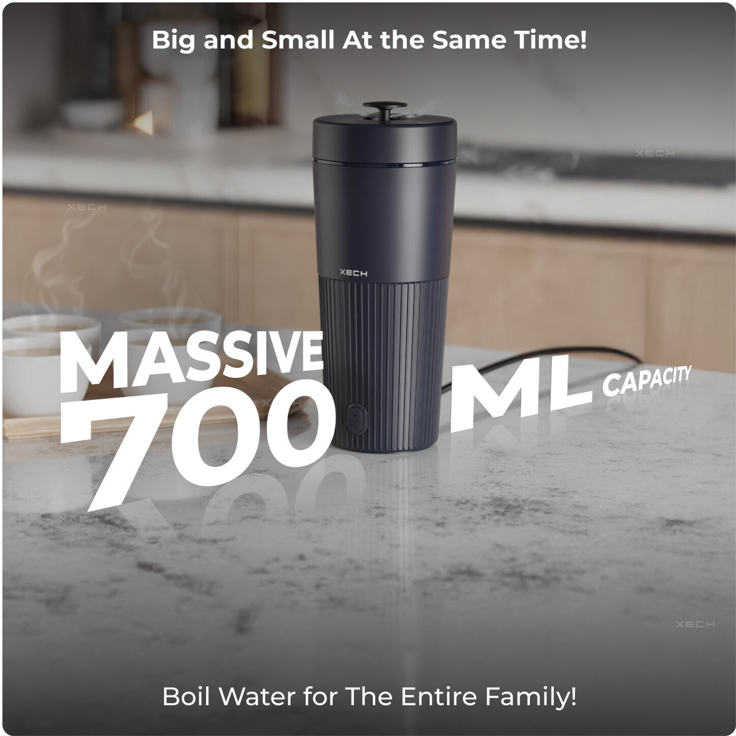 Image of xech Portable Electric Kettle for travel Cool Touch, ABS body, Hydroboil PRO X-407 Electric Kettle