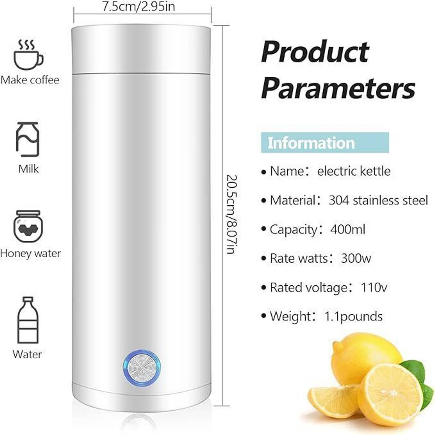 NHDRODZ 300W Portable Electric Water Bottle - Image 3