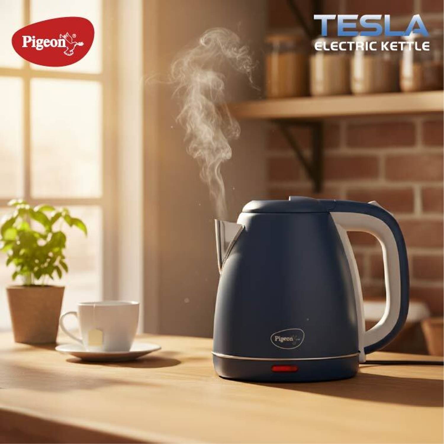 Pigeon 19004736 Multi Cooker Electric Kettle (1.5 L, Blue)