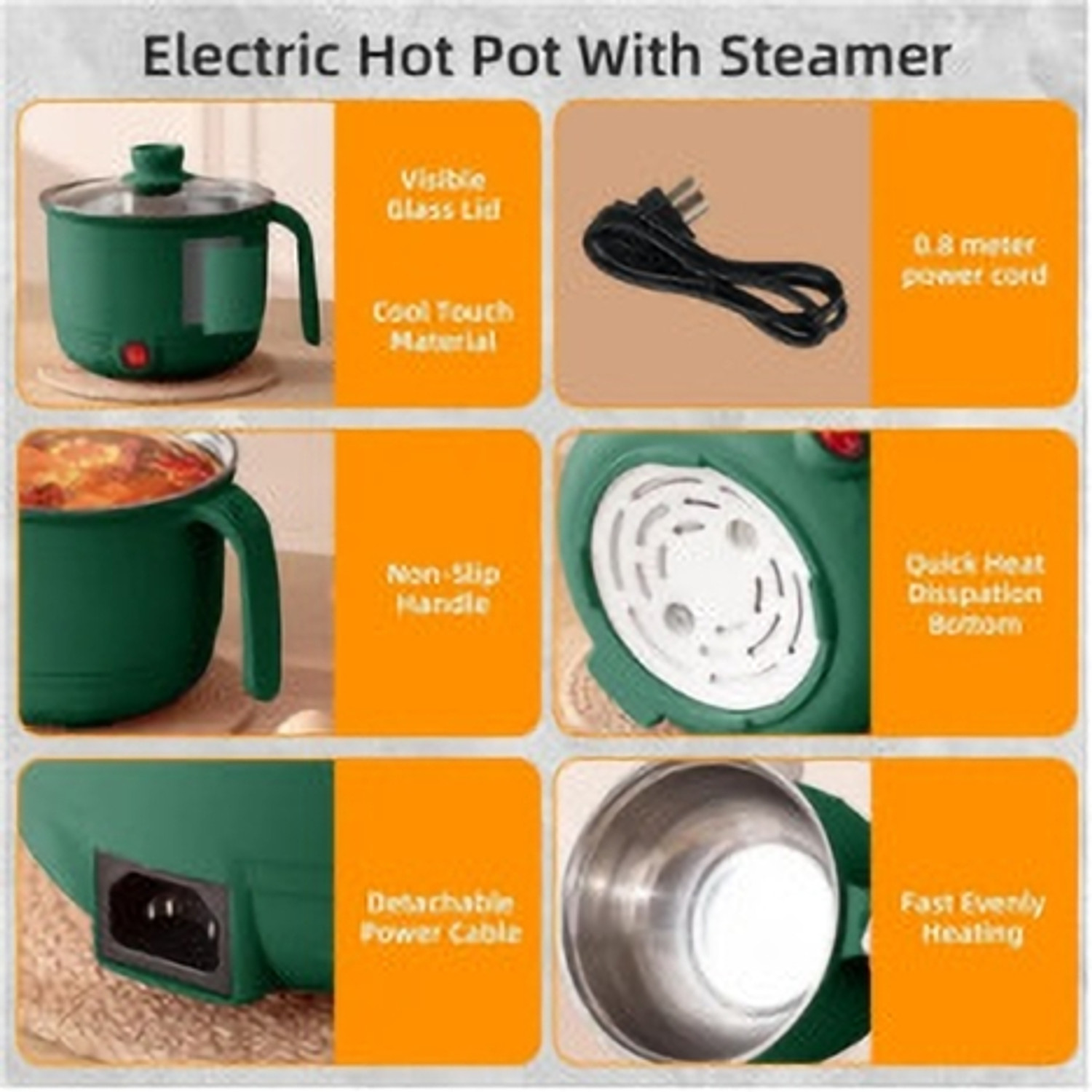 Image of HEM SELLES Electric Multifunction Cooking Pot Multi-Purpose Cooker Electric Kettle