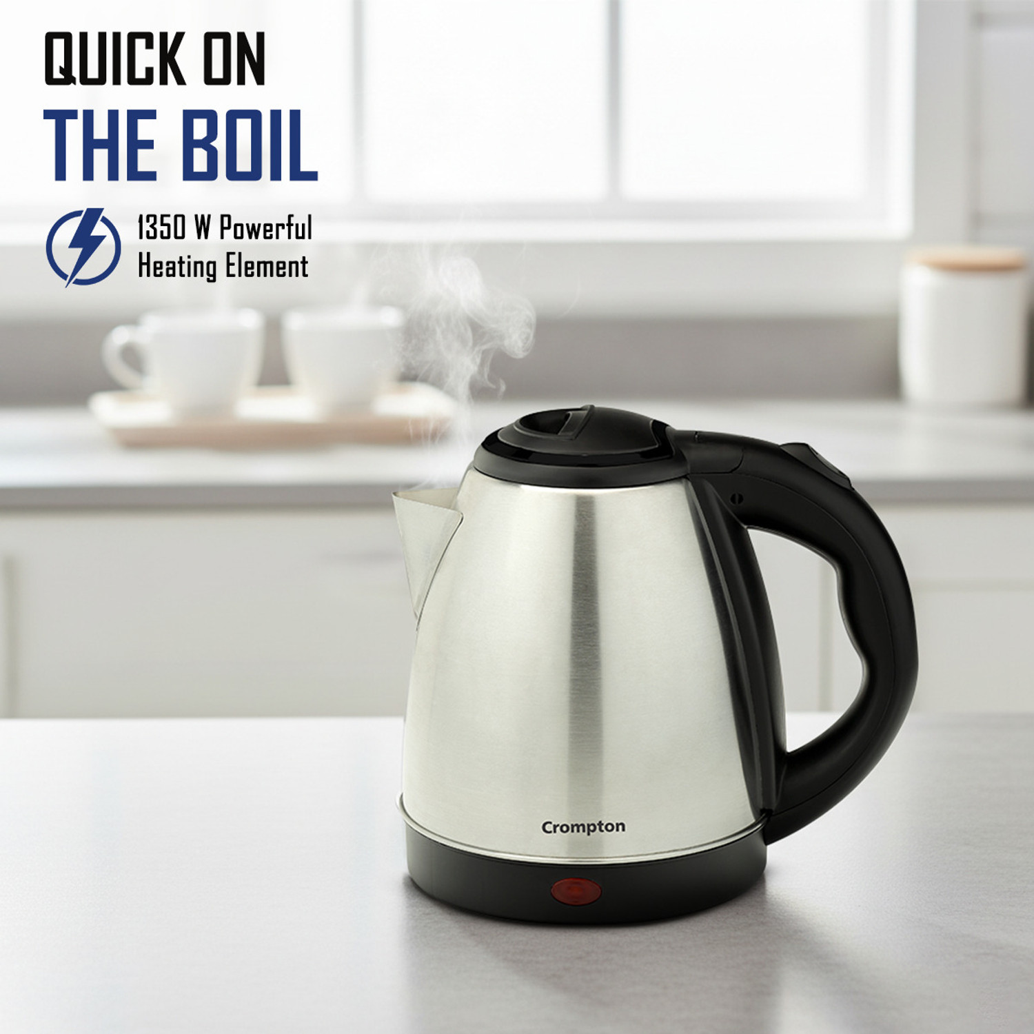 Image of Crompton Nigella 1.5L Stainless Steel Electric Kettle Electric Kettle