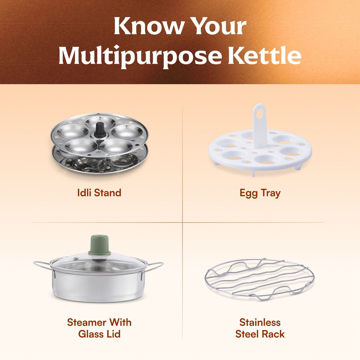 Image of cookwell Multipurpose Nonstick Kettle Multi Cooker Electric Kettle
