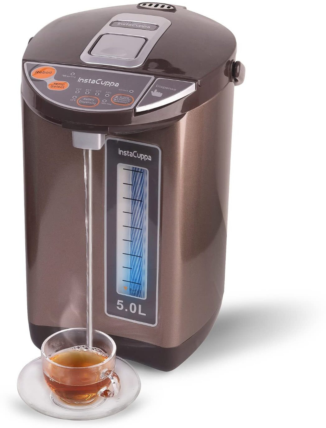 Image of InstaCuppa Electric Kettle Dispenser With Temperature Control, Stay Warm Function Electric Kettle