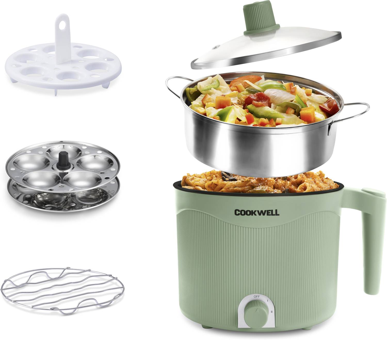 Cookwell Multipurpose Nonstick Kettle Multi Cooker Electric Kettle