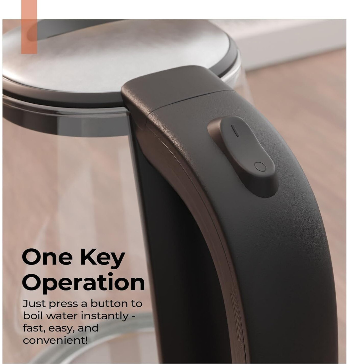 Image of DRUMSTONE LED Glass Electric Kettle with Auto Shut Off Electric Kettle