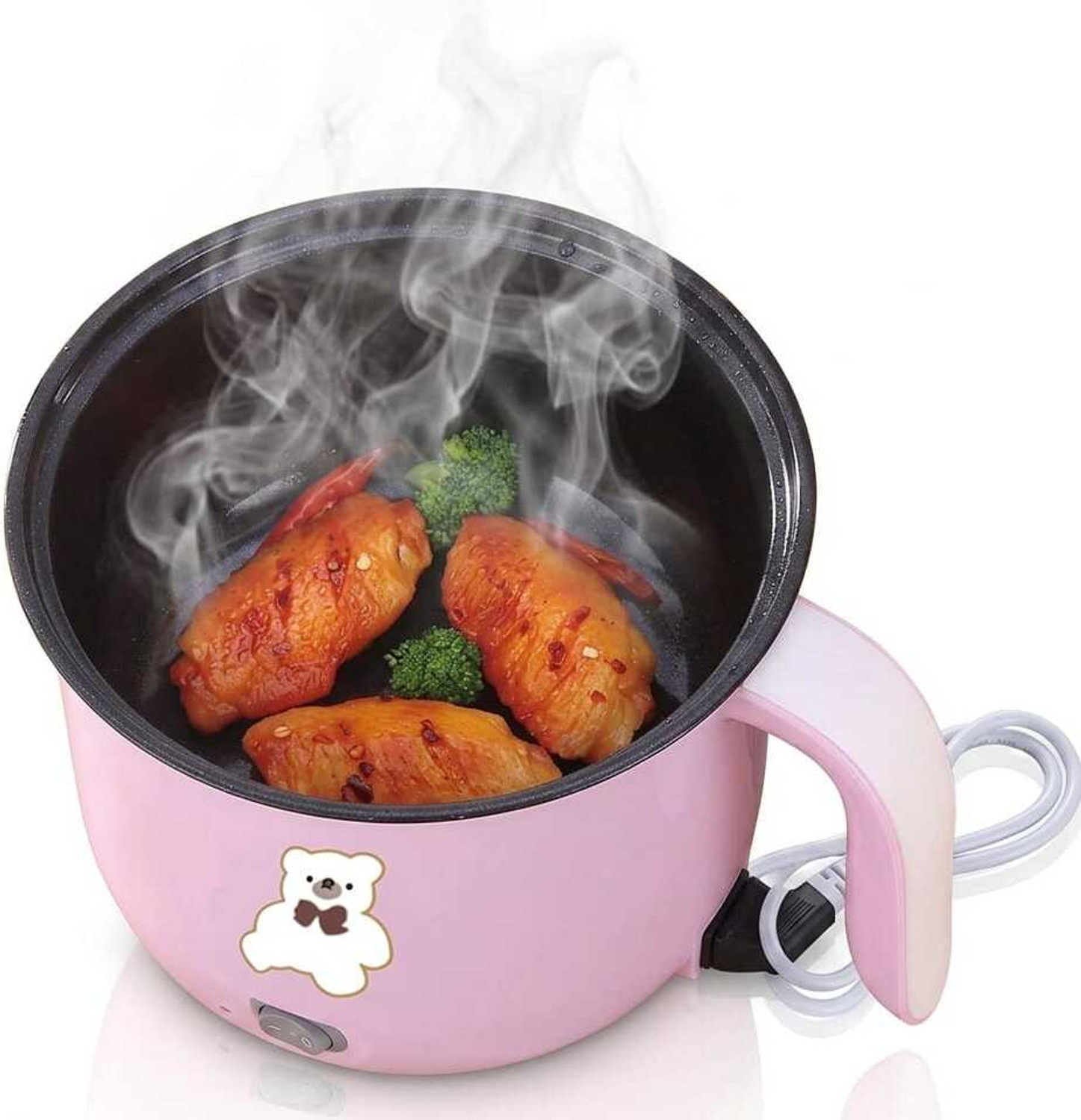 Image of GAMADIYN BAZAAR New Multifunction Electric Cooking for Cooking Frying & Steaming, Noodle Maker Multi Cooker Electric Kettle (1.5 L, Multicolor)