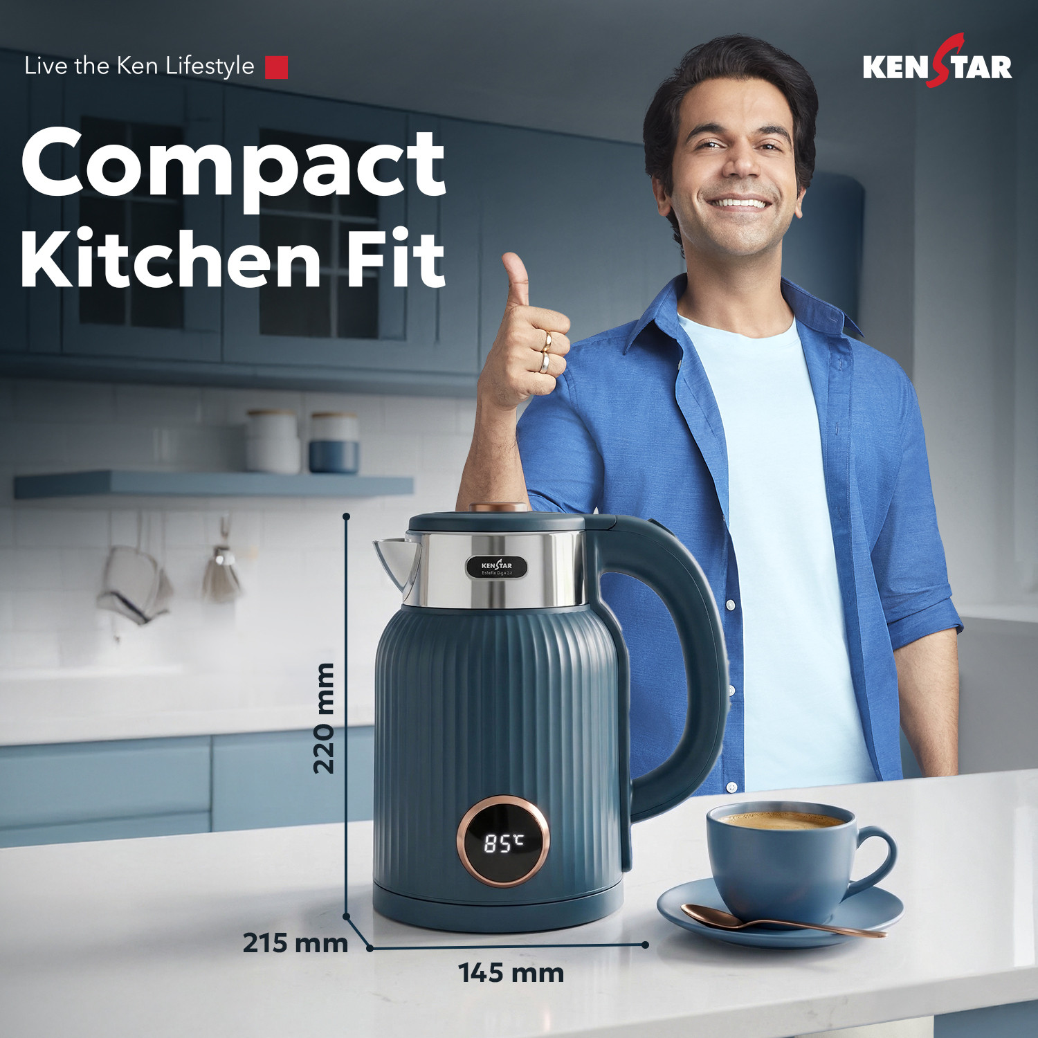 Image of Kenstar Estella Digi 1.5 L Electric Kettle