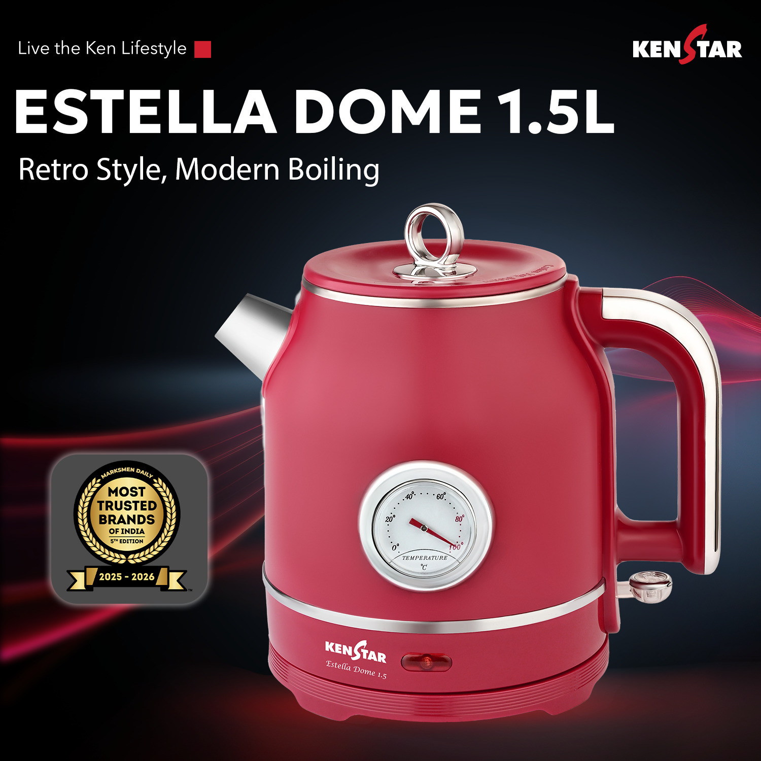 Image of Kenstar Estella Dome 1.5 L Electric Kettle